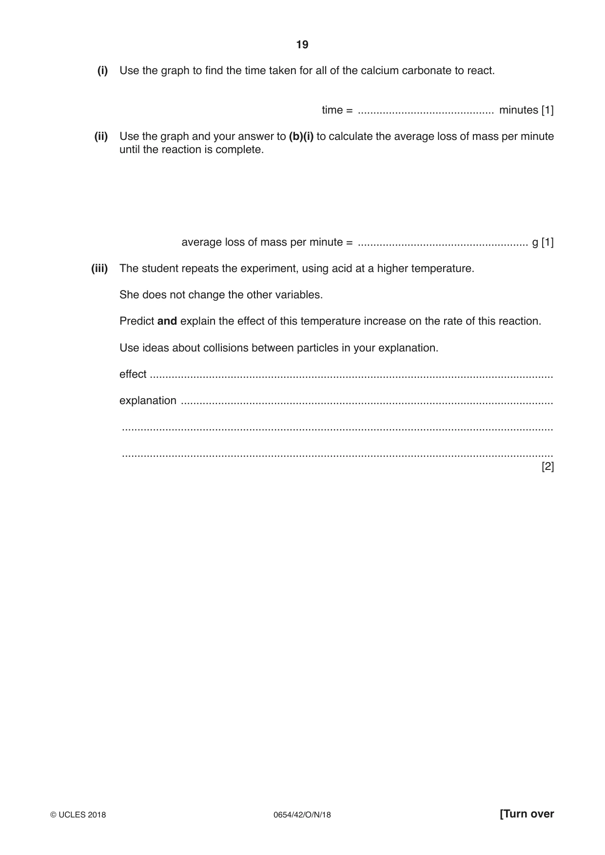 Cambridge IGCSE Sciences - Co-ordinated (Double) 0654 2018 Oct/Nov Paper 4 · Variant 2 question paper, page 19 of 36