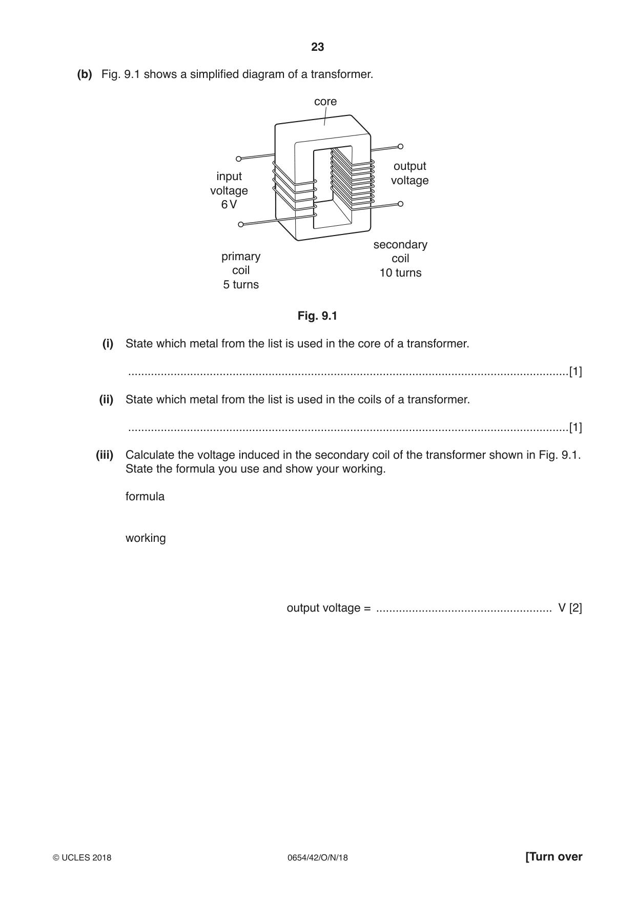 Cambridge IGCSE Sciences - Co-ordinated (Double) 0654 2018 Oct/Nov Paper 4 · Variant 2 question paper, page 23 of 36