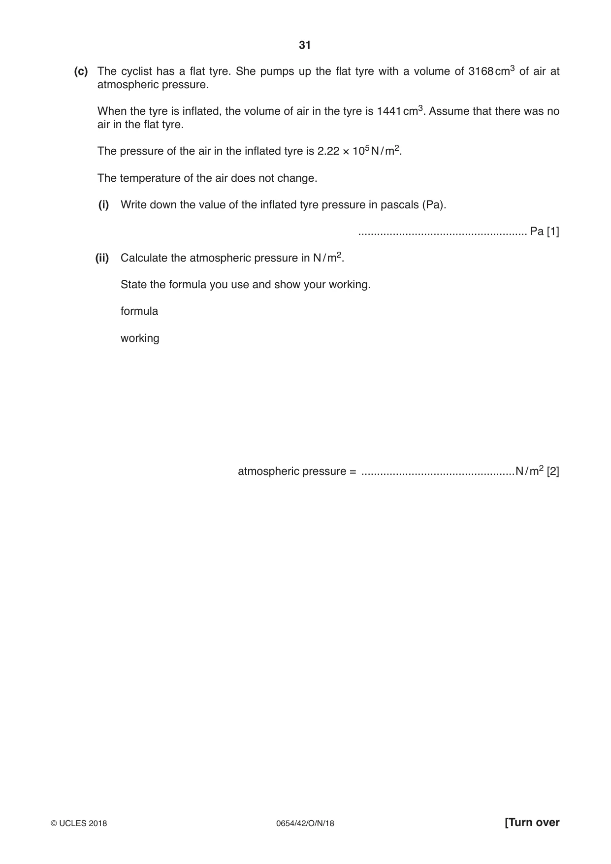 Cambridge IGCSE Sciences - Co-ordinated (Double) 0654 2018 Oct/Nov Paper 4 · Variant 2 question paper, page 31 of 36