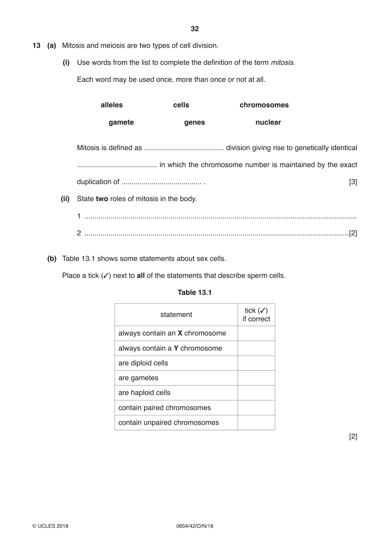 Cambridge IGCSE Sciences - Co-ordinated (Double) 0654 2018 Oct/Nov Paper 4 · Variant 2 question paper, page 32 of 36
