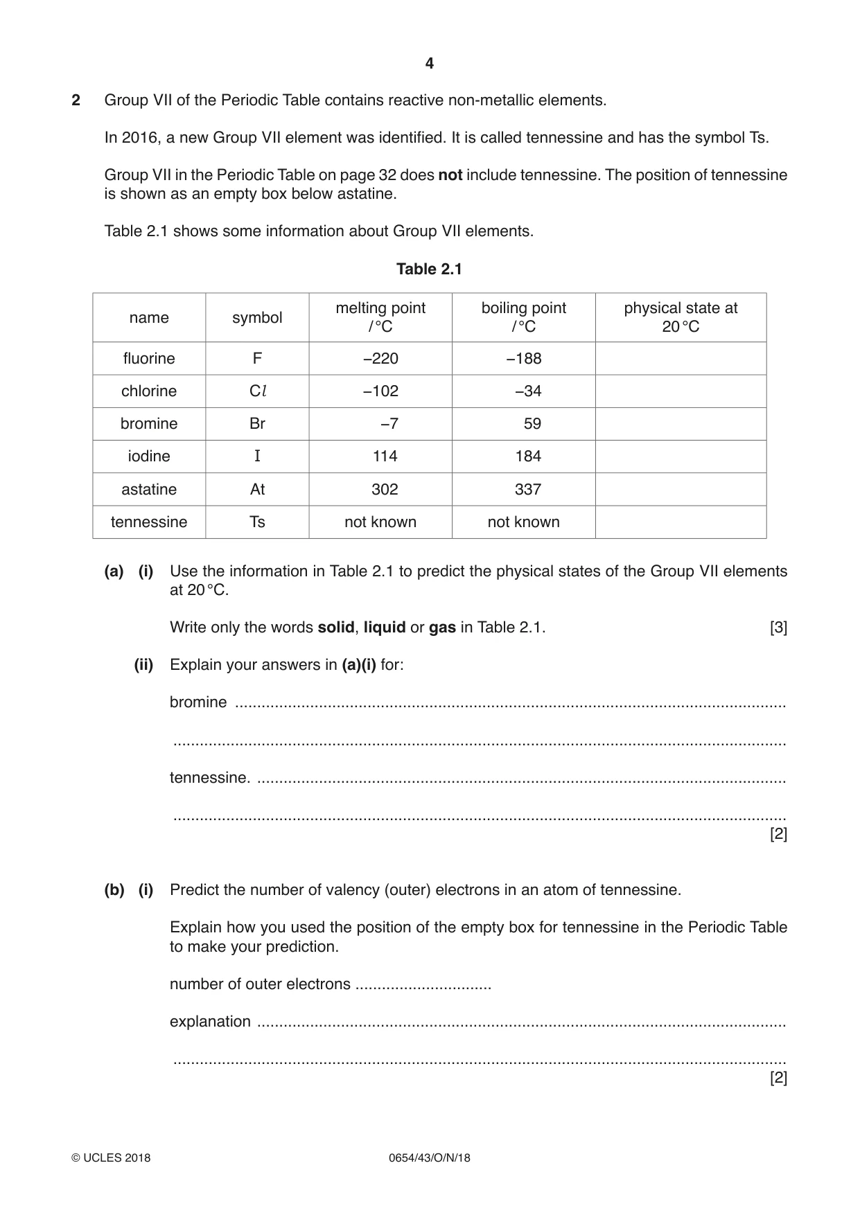 Cambridge IGCSE Sciences - Co-ordinated (Double) 0654 2018 Oct/Nov Paper 4 · Variant 3 question paper, page 4 of 32