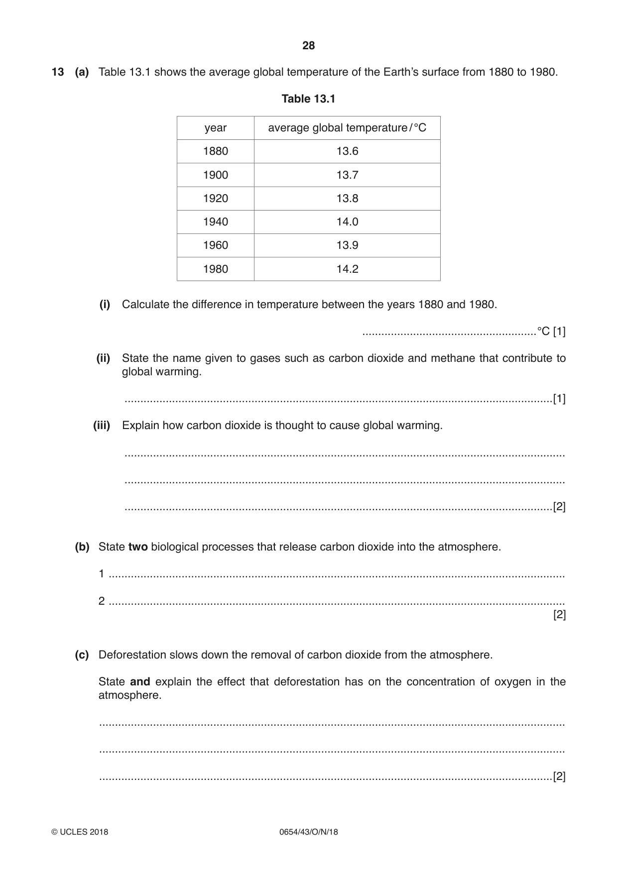 Cambridge IGCSE Sciences - Co-ordinated (Double) 0654 2018 Oct/Nov Paper 4 · Variant 3 question paper, page 28 of 32