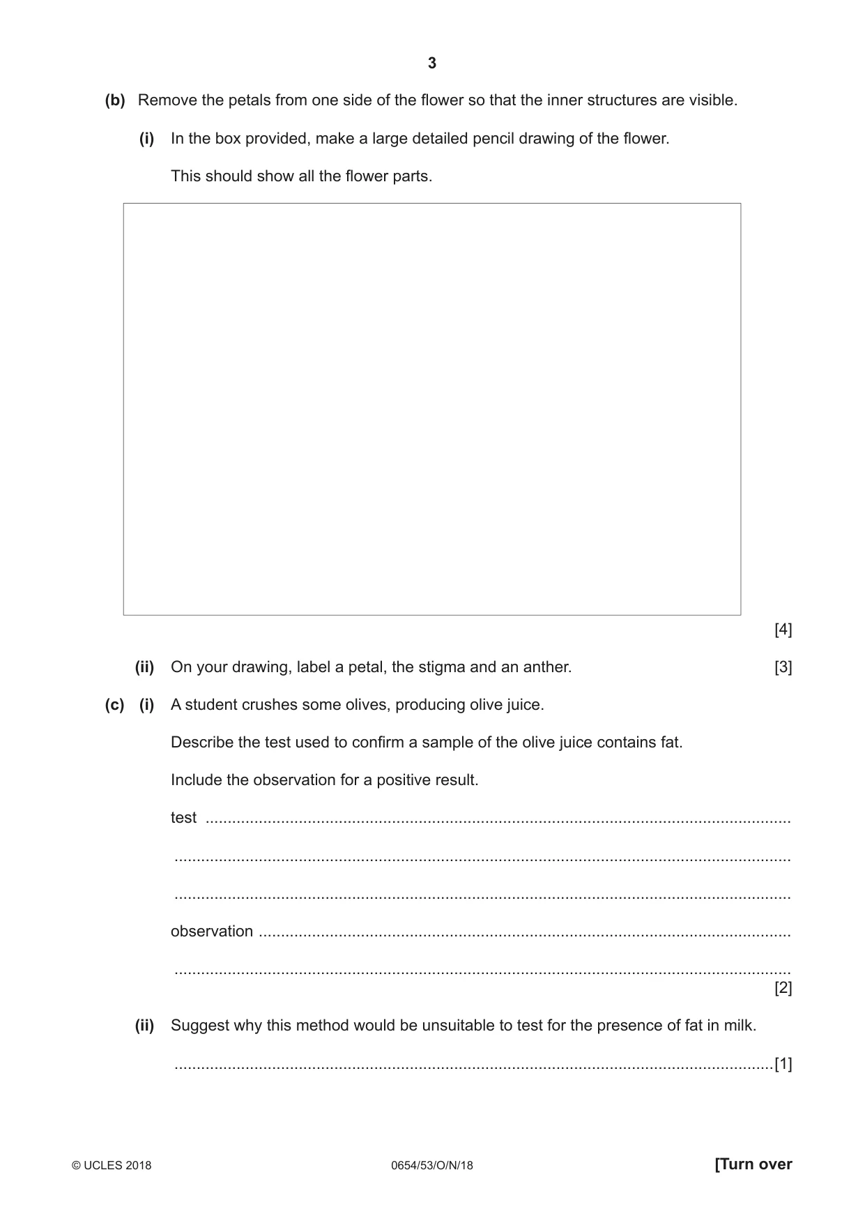 Cambridge IGCSE Sciences - Co-ordinated (Double) 0654 2018 Oct/Nov Paper 5 · Variant 3 question paper, page 3 of 12
