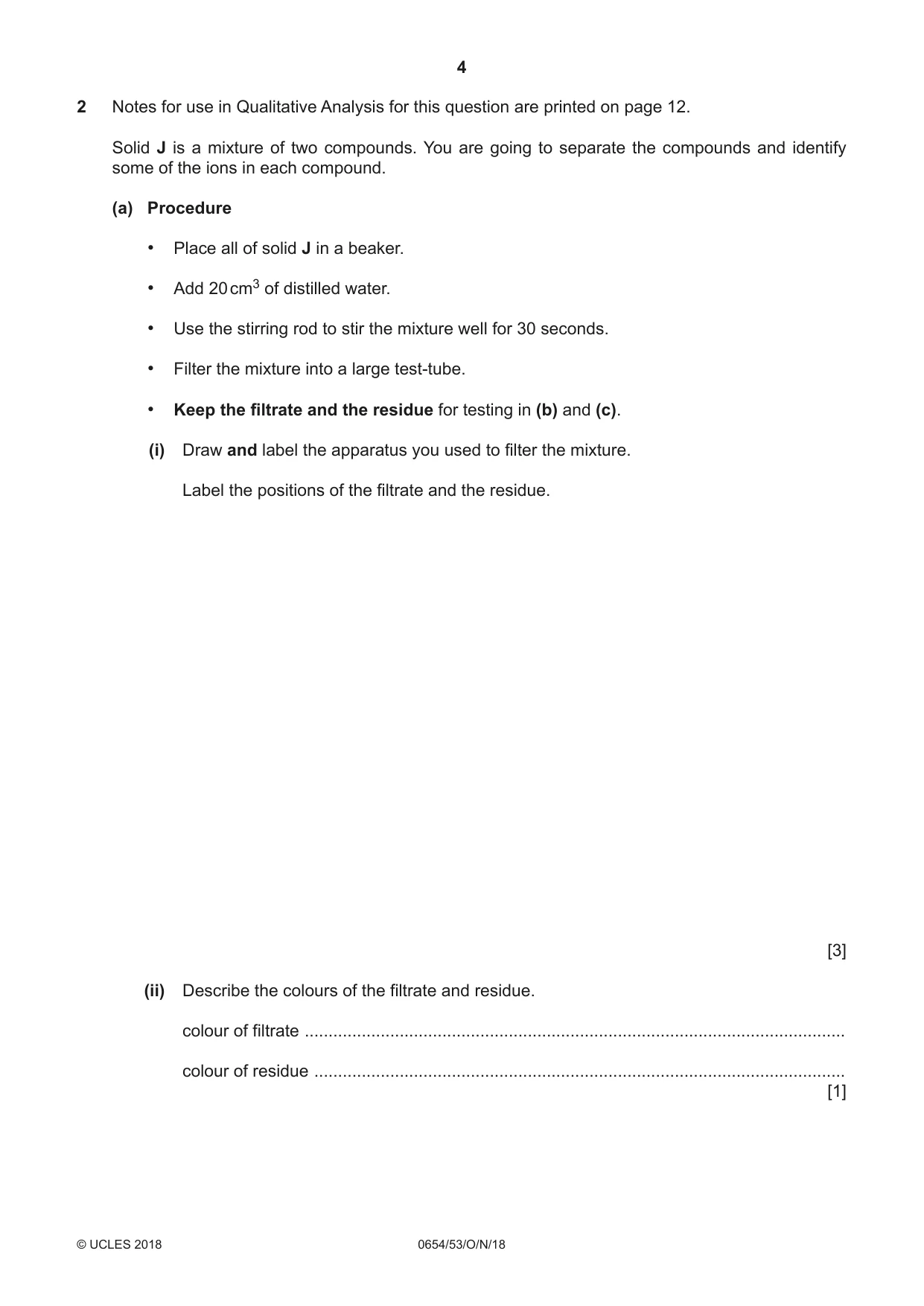 Cambridge IGCSE Sciences - Co-ordinated (Double) 0654 2018 Oct/Nov Paper 5 · Variant 3 question paper, page 4 of 12