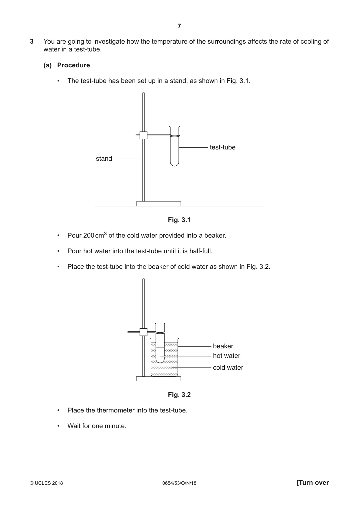 Cambridge IGCSE Sciences - Co-ordinated (Double) 0654 2018 Oct/Nov Paper 5 · Variant 3 question paper, page 7 of 12