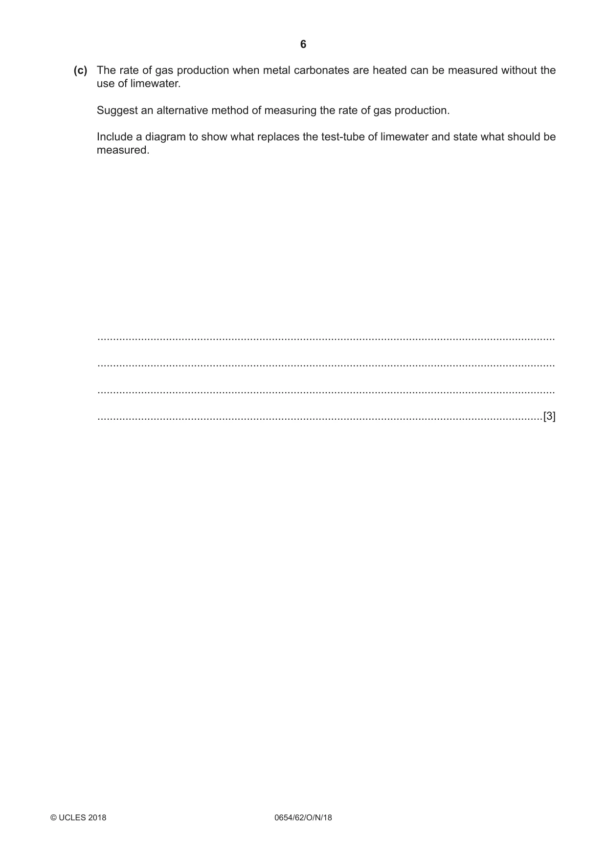 Cambridge IGCSE Sciences - Co-ordinated (Double) 0654 2018 Oct/Nov Paper 6 · Variant 2 question paper, page 6 of 20