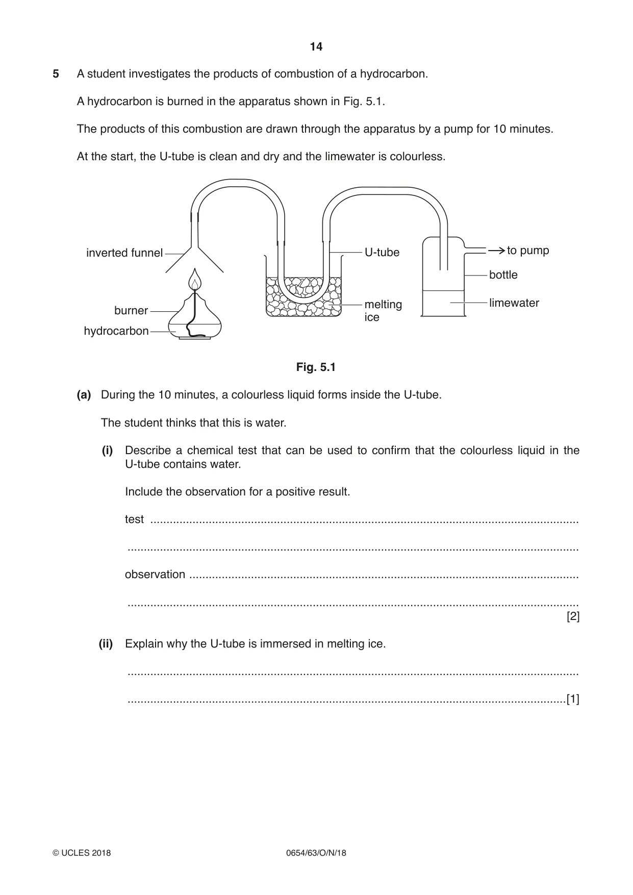 Cambridge IGCSE Sciences - Co-ordinated (Double) 0654 2018 Oct/Nov Paper 6 · Variant 3 question paper, page 14 of 20
