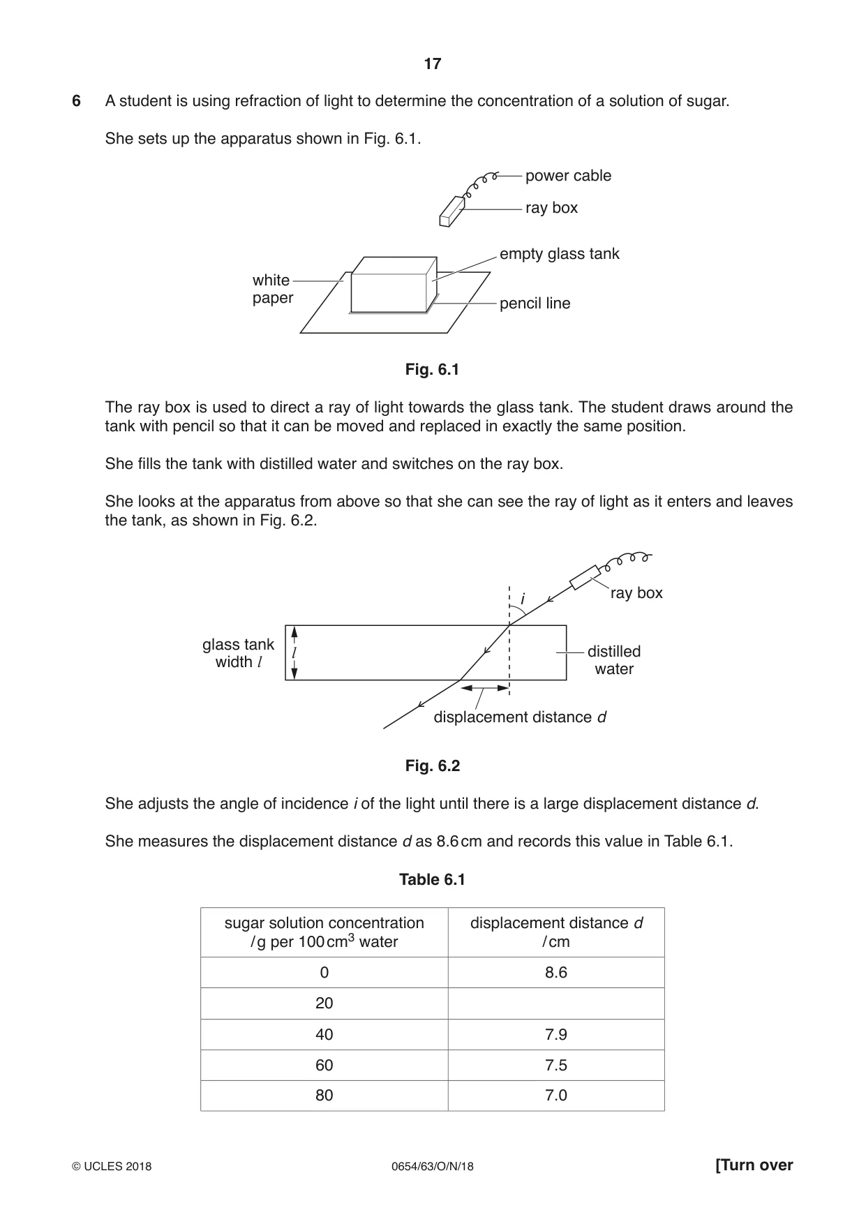 Cambridge IGCSE Sciences - Co-ordinated (Double) 0654 2018 Oct/Nov Paper 6 · Variant 3 question paper, page 17 of 20