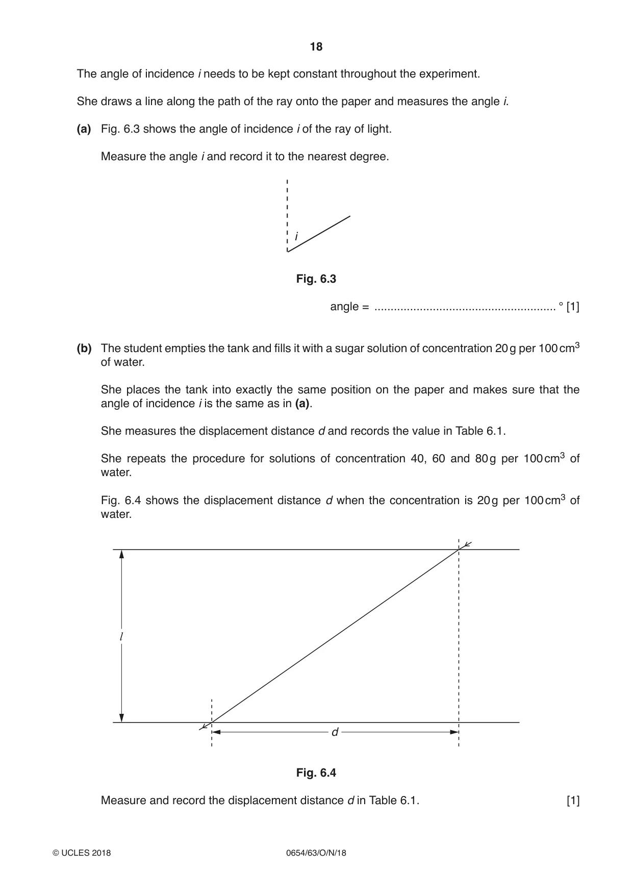 Cambridge IGCSE Sciences - Co-ordinated (Double) 0654 2018 Oct/Nov Paper 6 · Variant 3 question paper, page 18 of 20
