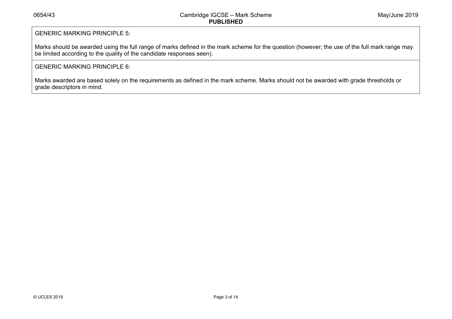 Mark scheme, page 3 of 14