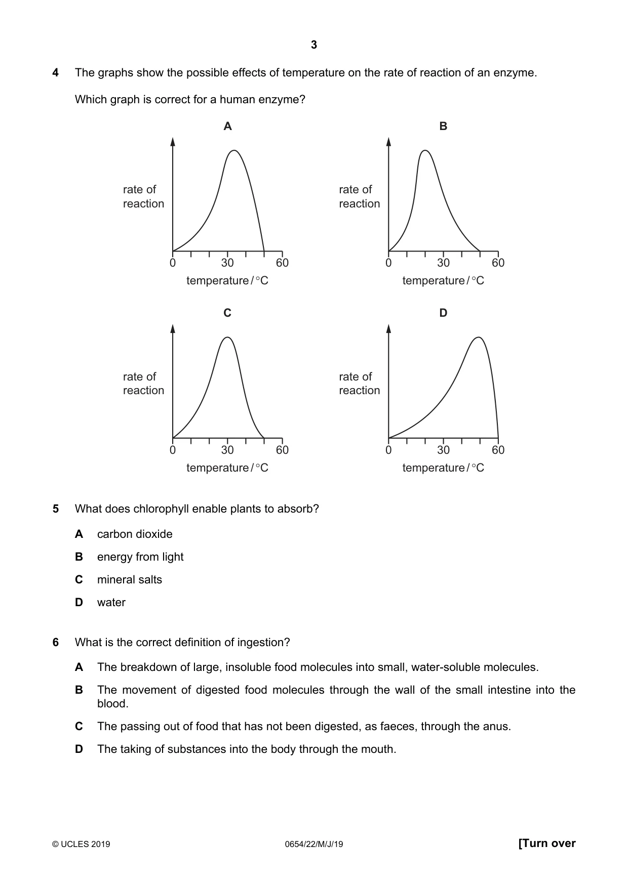 Cambridge IGCSE Sciences - Co-ordinated (Double) 0654 2019 May/June Paper 2 · Variant 2 question paper, page 3 of 20