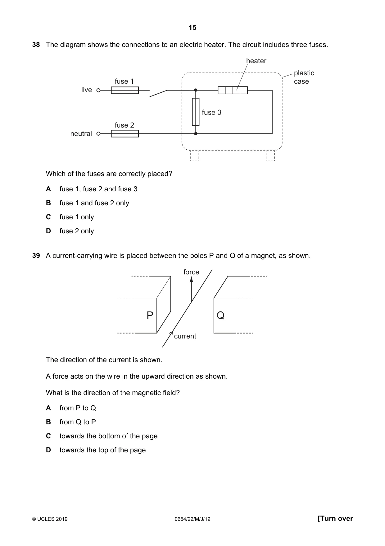 Cambridge IGCSE Sciences - Co-ordinated (Double) 0654 2019 May/June Paper 2 · Variant 2 question paper, page 15 of 20