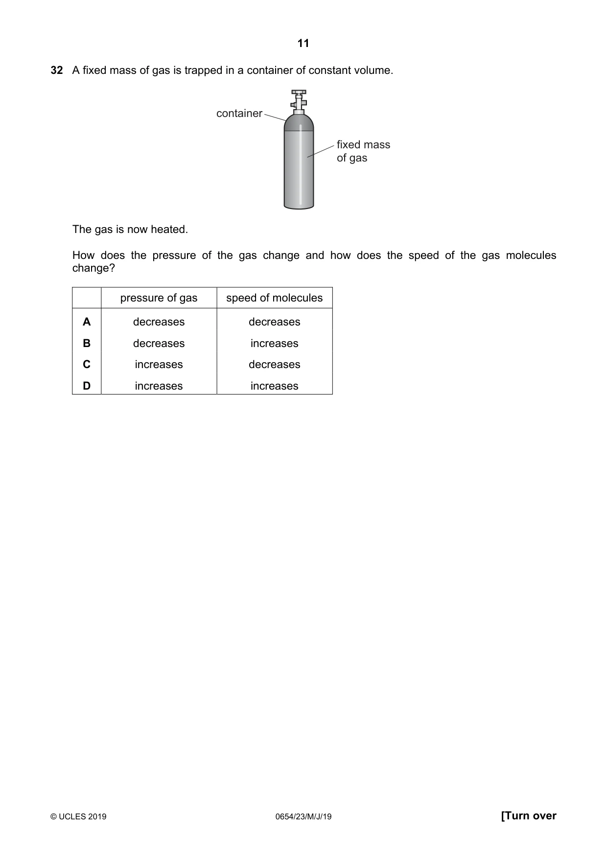 Cambridge IGCSE Sciences - Co-ordinated (Double) 0654 2019 May/June Paper 2 · Variant 3 question paper, page 11 of 16
