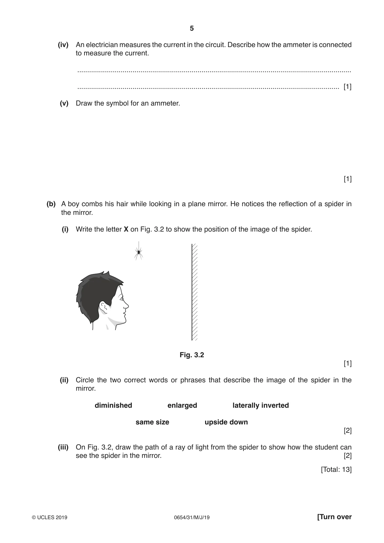 Cambridge IGCSE Sciences - Co-ordinated (Double) 0654 2019 May/June Paper 3 · Variant 1 question paper, page 5 of 28