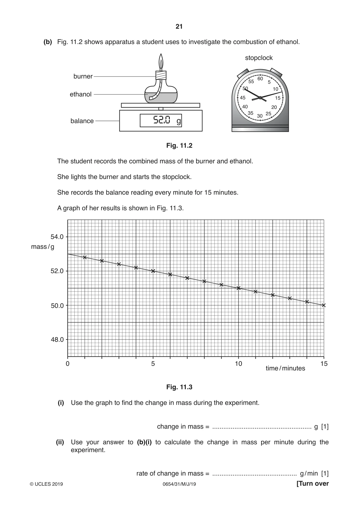 Cambridge IGCSE Sciences - Co-ordinated (Double) 0654 2019 May/June Paper 3 · Variant 1 question paper, page 21 of 28