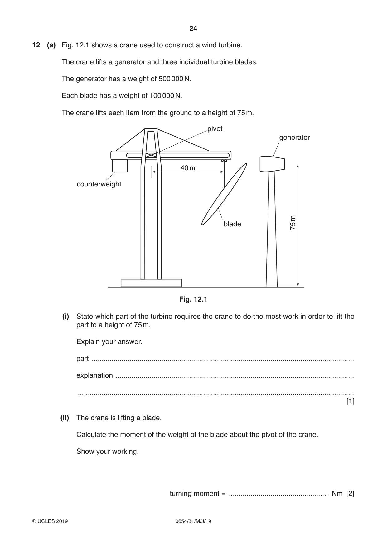 Cambridge IGCSE Sciences - Co-ordinated (Double) 0654 2019 May/June Paper 3 · Variant 1 question paper, page 24 of 28