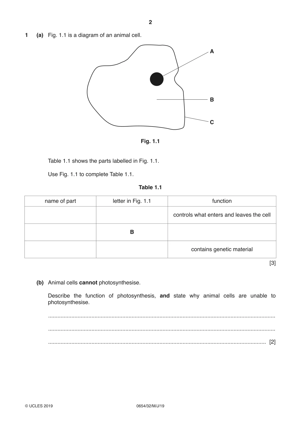 Cambridge IGCSE Sciences - Co-ordinated (Double) 0654 2019 May/June Paper 3 · Variant 2 question paper, page 2 of 36
