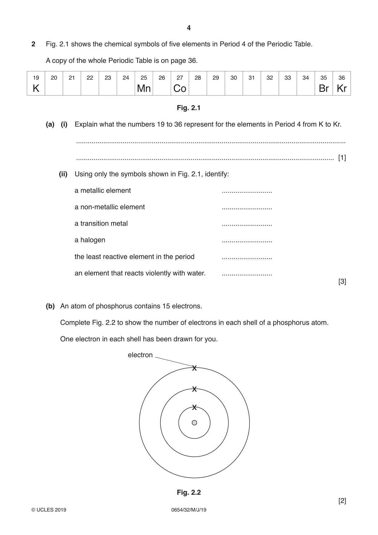 Cambridge IGCSE Sciences - Co-ordinated (Double) 0654 2019 May/June Paper 3 · Variant 2 question paper, page 4 of 36