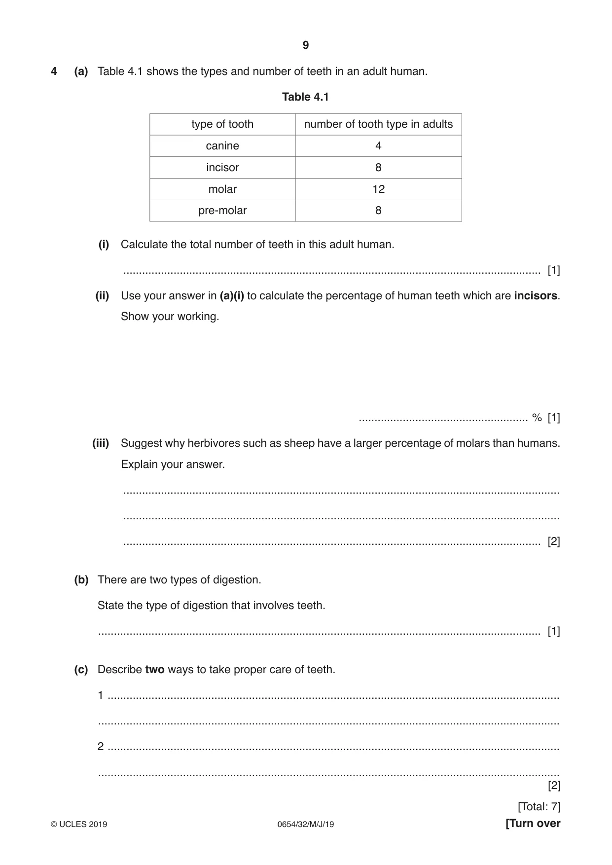 Cambridge IGCSE Sciences - Co-ordinated (Double) 0654 2019 May/June Paper 3 · Variant 2 question paper, page 9 of 36