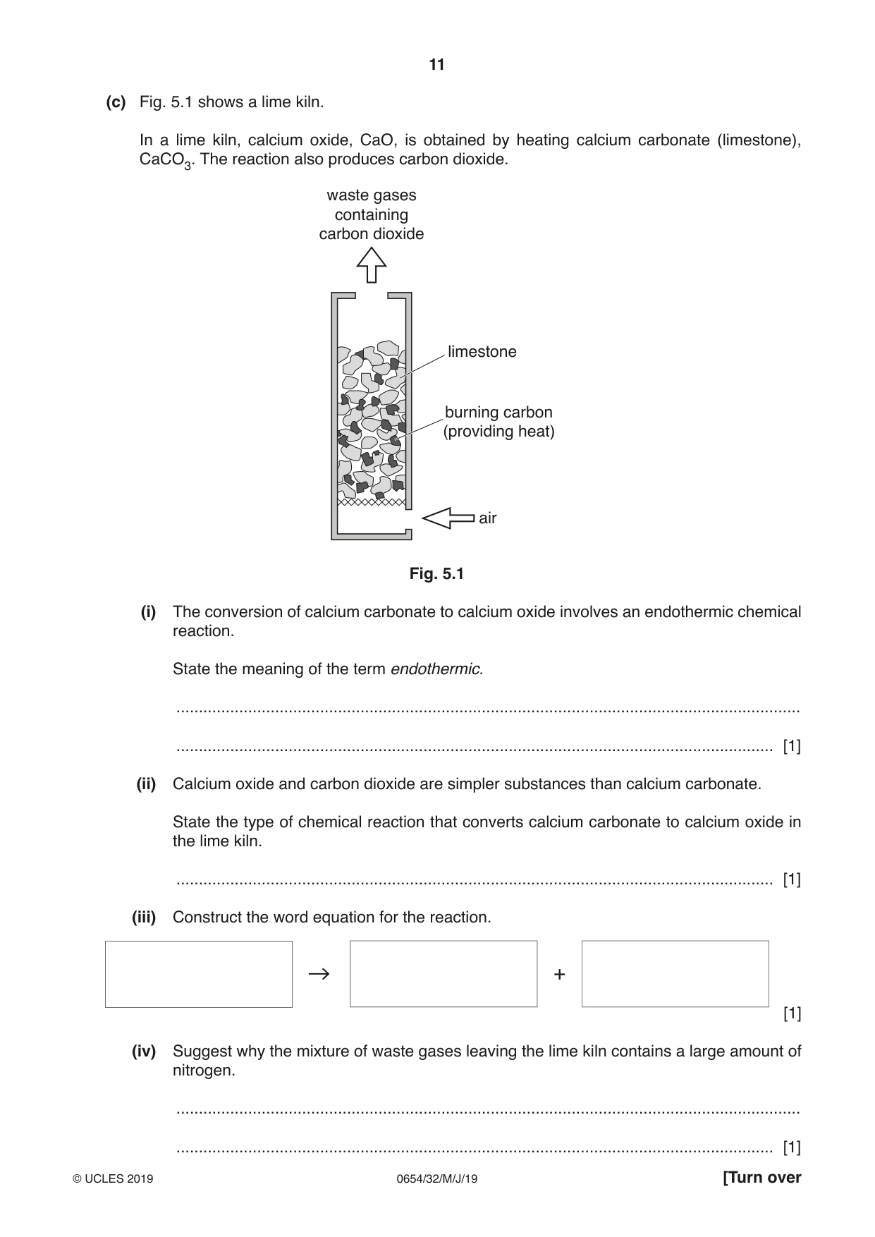 Cambridge IGCSE Sciences - Co-ordinated (Double) 0654 2019 May/June Paper 3 · Variant 2 question paper, page 11 of 36