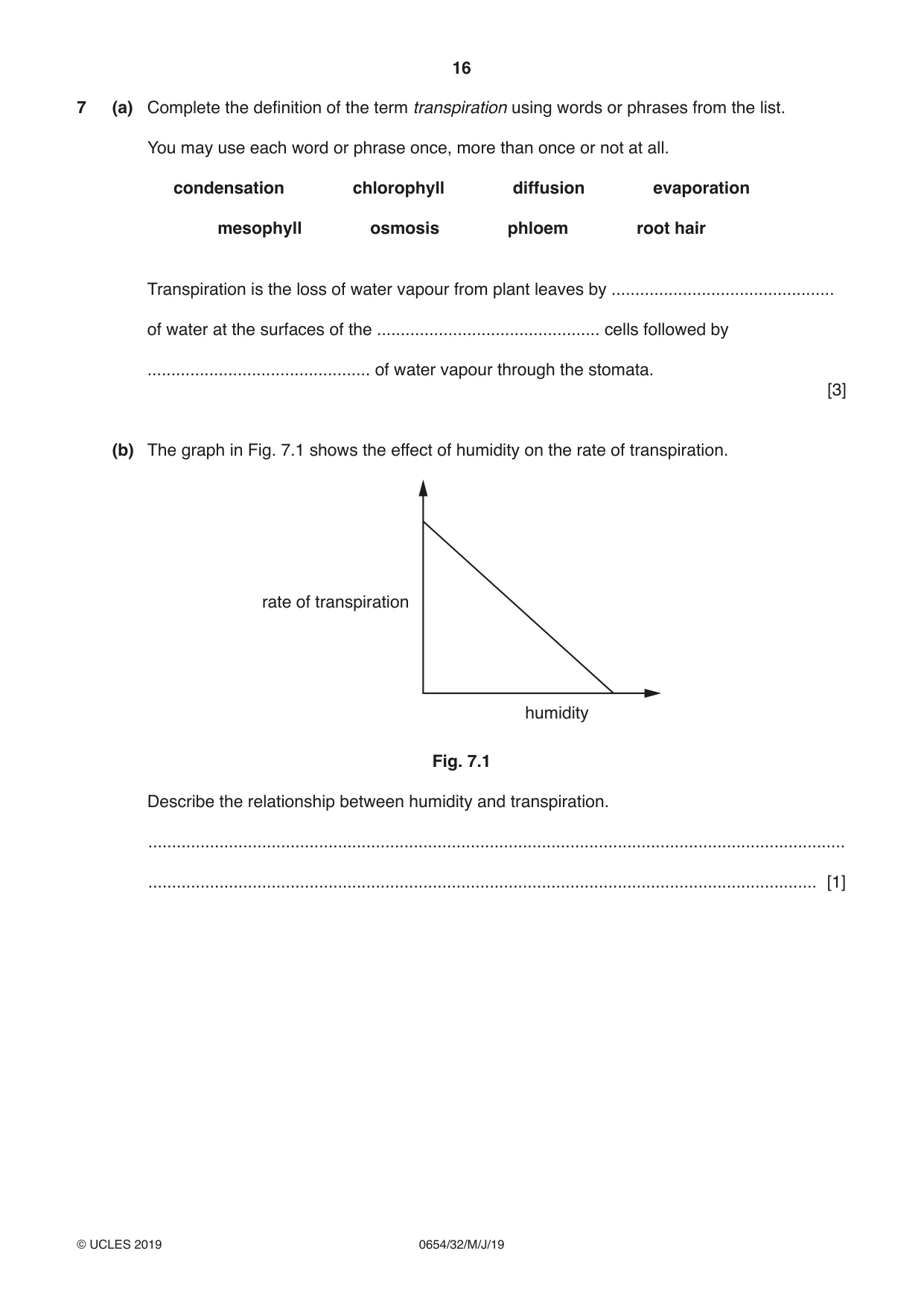 Cambridge IGCSE Sciences - Co-ordinated (Double) 0654 2019 May/June Paper 3 · Variant 2 question paper, page 16 of 36