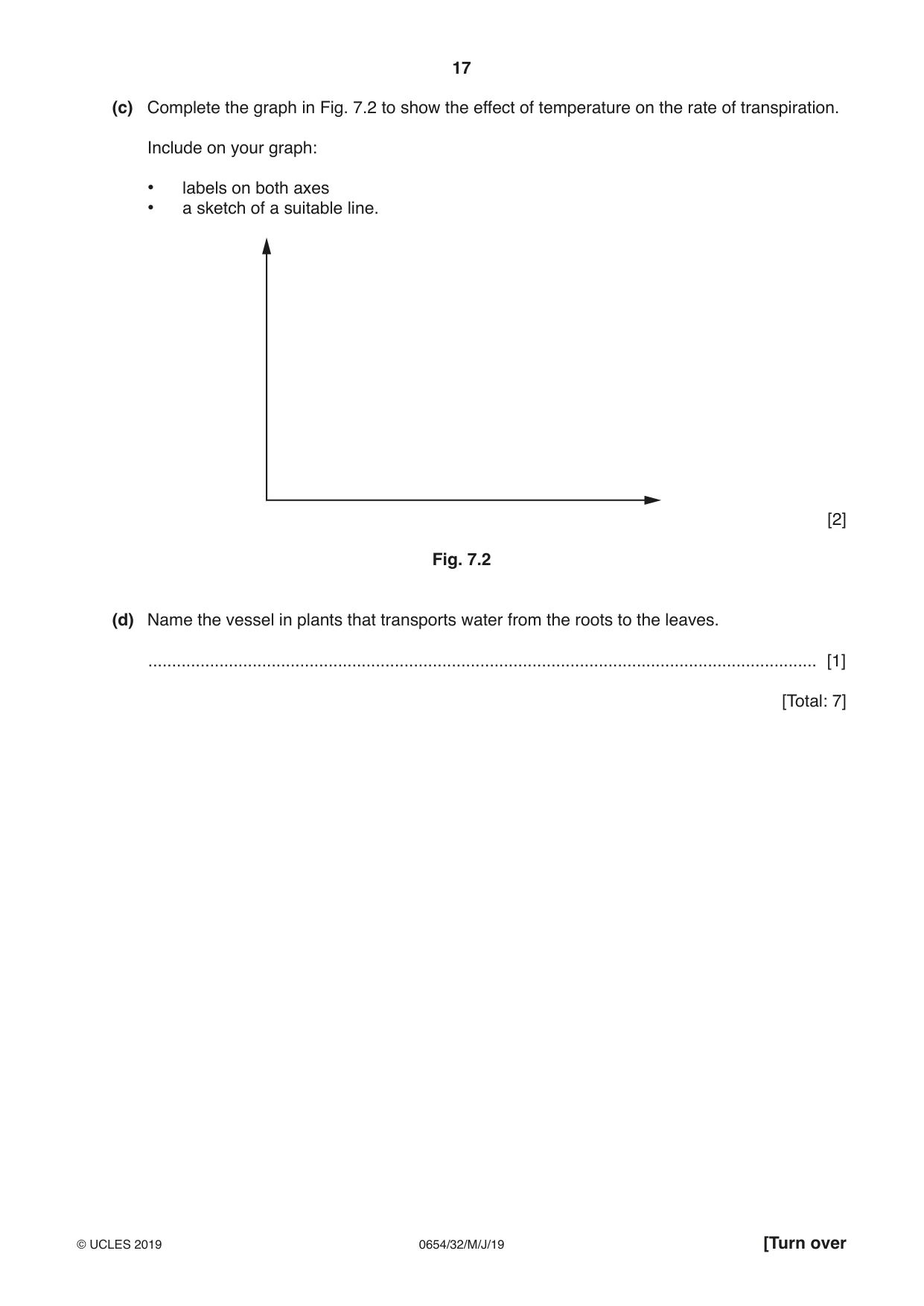 Cambridge IGCSE Sciences - Co-ordinated (Double) 0654 2019 May/June Paper 3 · Variant 2 question paper, page 17 of 36