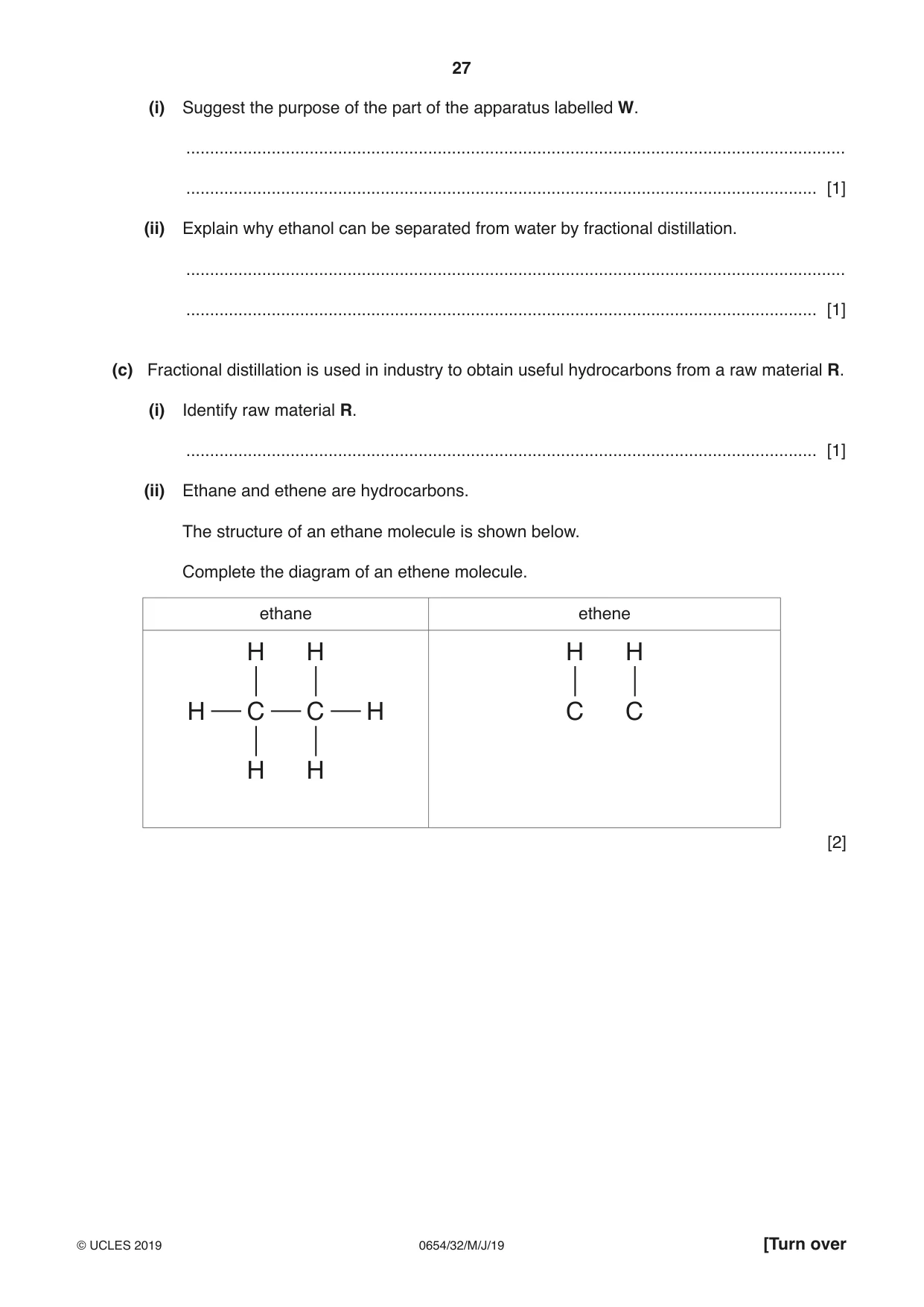 Cambridge IGCSE Sciences - Co-ordinated (Double) 0654 2019 May/June Paper 3 · Variant 2 question paper, page 27 of 36