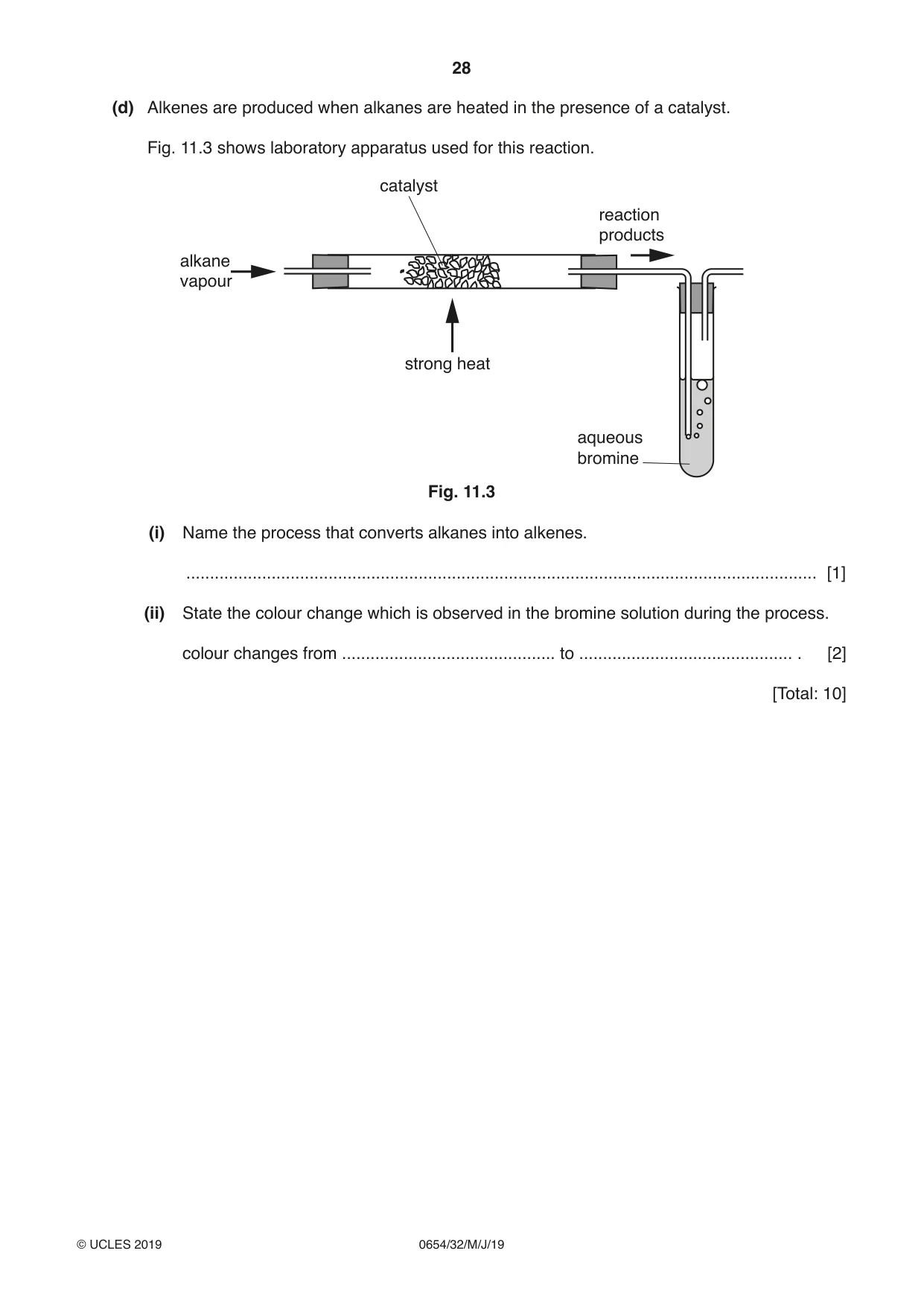 Cambridge IGCSE Sciences - Co-ordinated (Double) 0654 2019 May/June Paper 3 · Variant 2 question paper, page 28 of 36