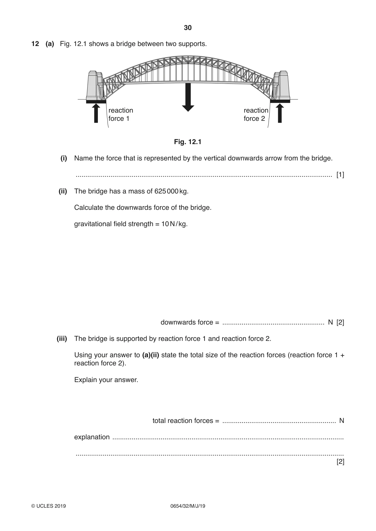 Cambridge IGCSE Sciences - Co-ordinated (Double) 0654 2019 May/June Paper 3 · Variant 2 question paper, page 30 of 36