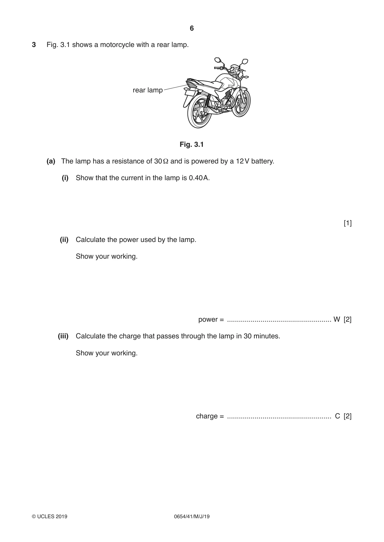Cambridge IGCSE Sciences - Co-ordinated (Double) 0654 2019 May/June Paper 4 · Variant 1 question paper, page 6 of 32