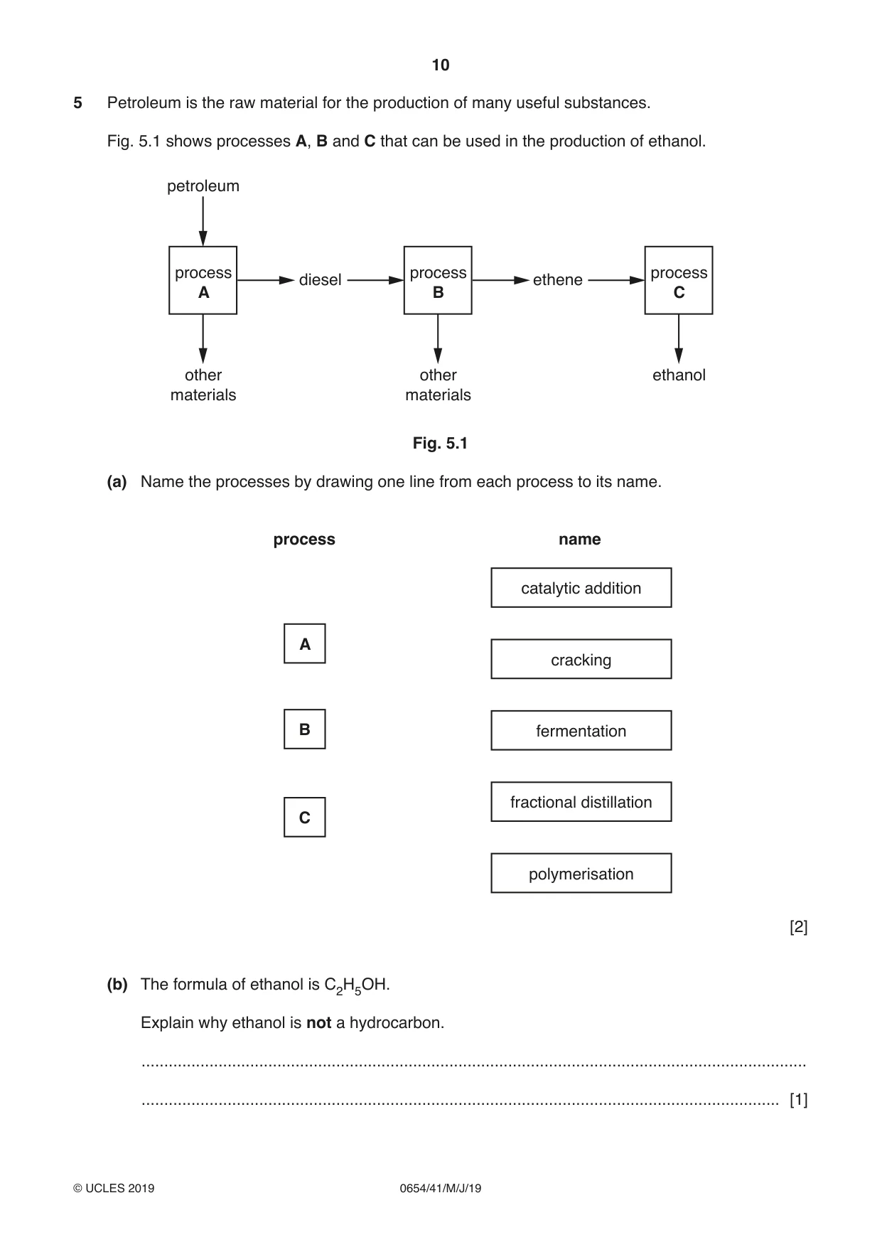Cambridge IGCSE Sciences - Co-ordinated (Double) 0654 2019 May/June Paper 4 · Variant 1 question paper, page 10 of 32