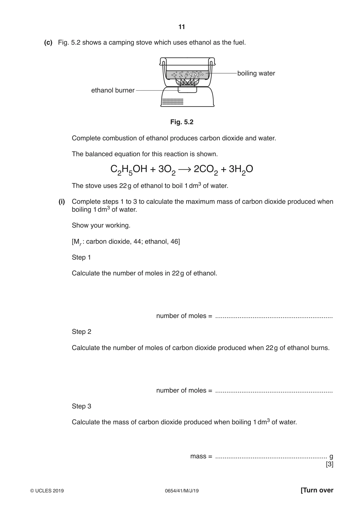Cambridge IGCSE Sciences - Co-ordinated (Double) 0654 2019 May/June Paper 4 · Variant 1 question paper, page 11 of 32