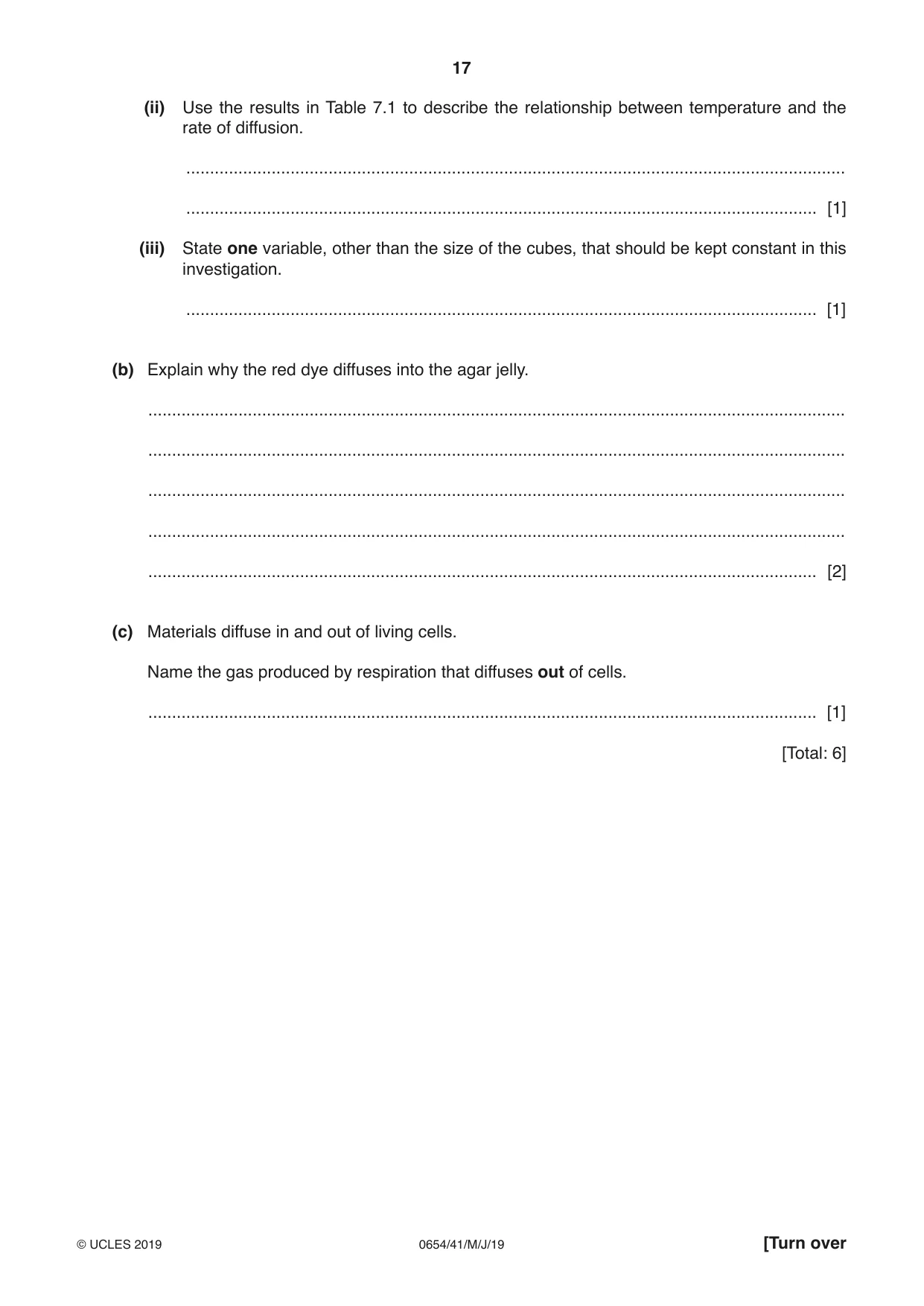 Cambridge IGCSE Sciences - Co-ordinated (Double) 0654 2019 May/June Paper 4 · Variant 1 question paper, page 17 of 32