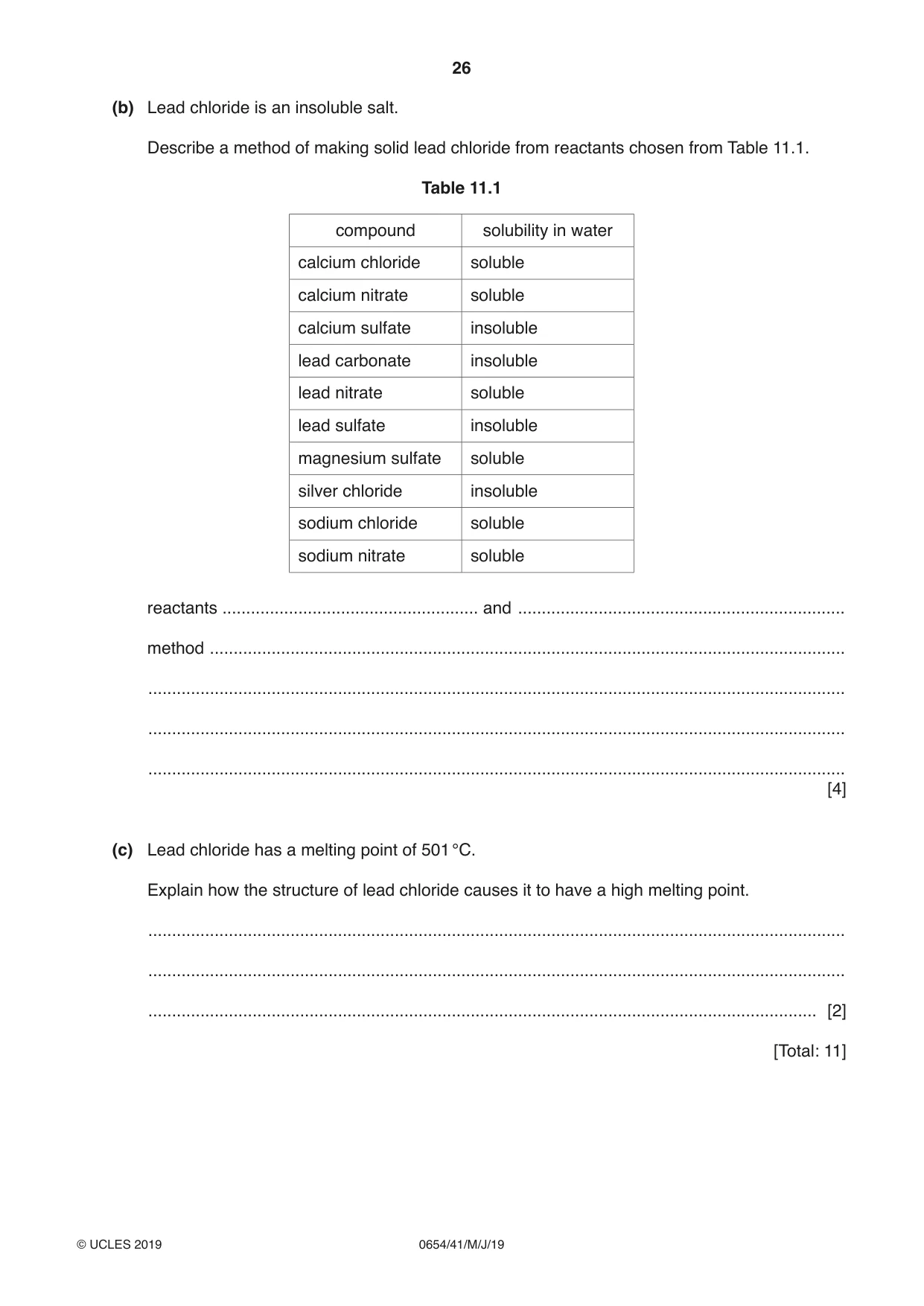 Cambridge IGCSE Sciences - Co-ordinated (Double) 0654 2019 May/June Paper 4 · Variant 1 question paper, page 26 of 32