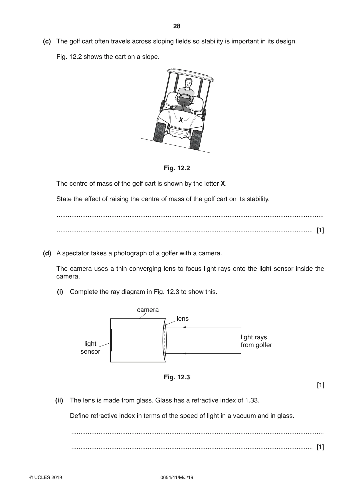 Cambridge IGCSE Sciences - Co-ordinated (Double) 0654 2019 May/June Paper 4 · Variant 1 question paper, page 28 of 32