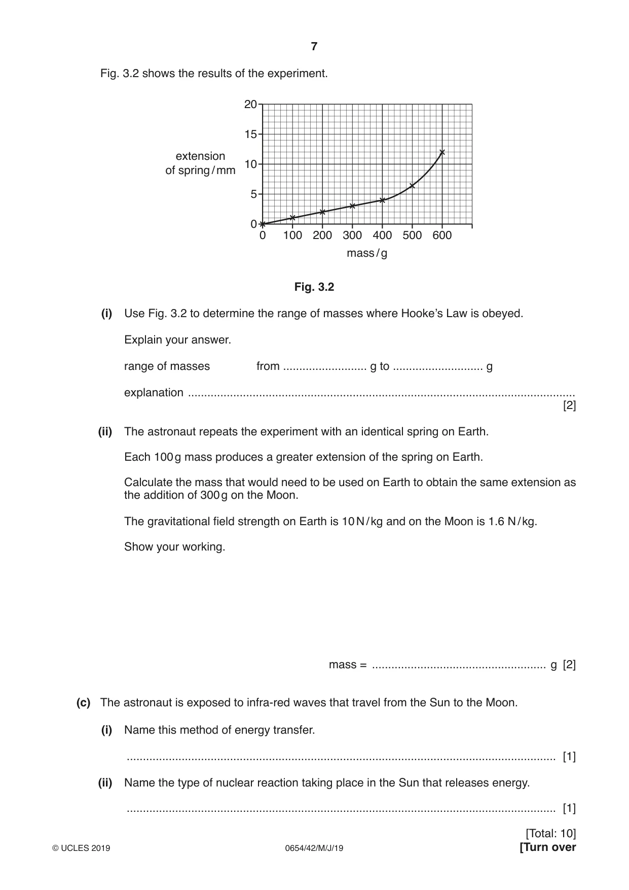 Cambridge IGCSE Sciences - Co-ordinated (Double) 0654 2019 May/June Paper 4 · Variant 2 question paper, page 7 of 28