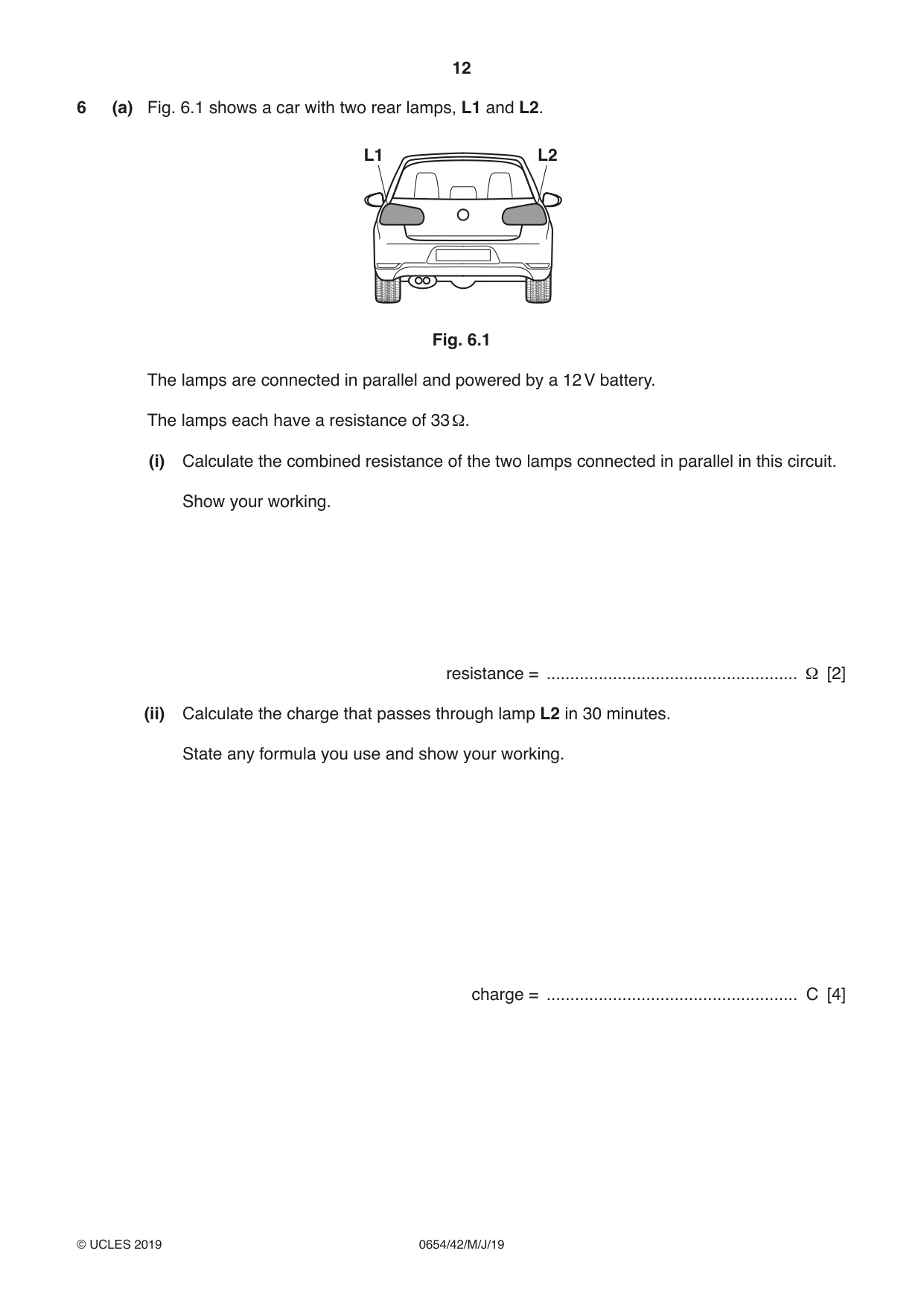Cambridge IGCSE Sciences - Co-ordinated (Double) 0654 2019 May/June Paper 4 · Variant 2 question paper, page 12 of 28