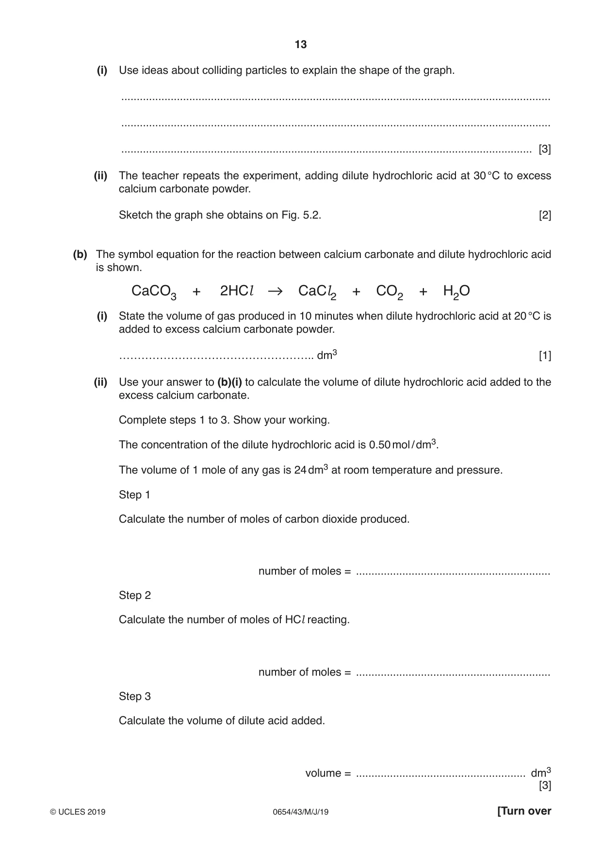 Cambridge IGCSE Sciences - Co-ordinated (Double) 0654 2019 May/June Paper 4 · Variant 3 question paper, page 13 of 32