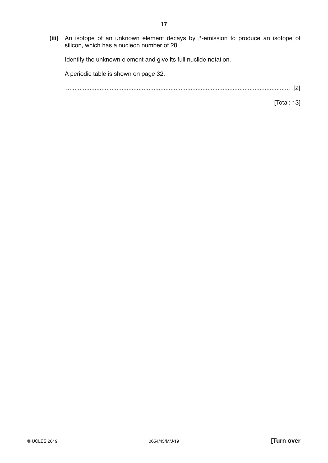 Cambridge IGCSE Sciences - Co-ordinated (Double) 0654 2019 May/June Paper 4 · Variant 3 question paper, page 17 of 32