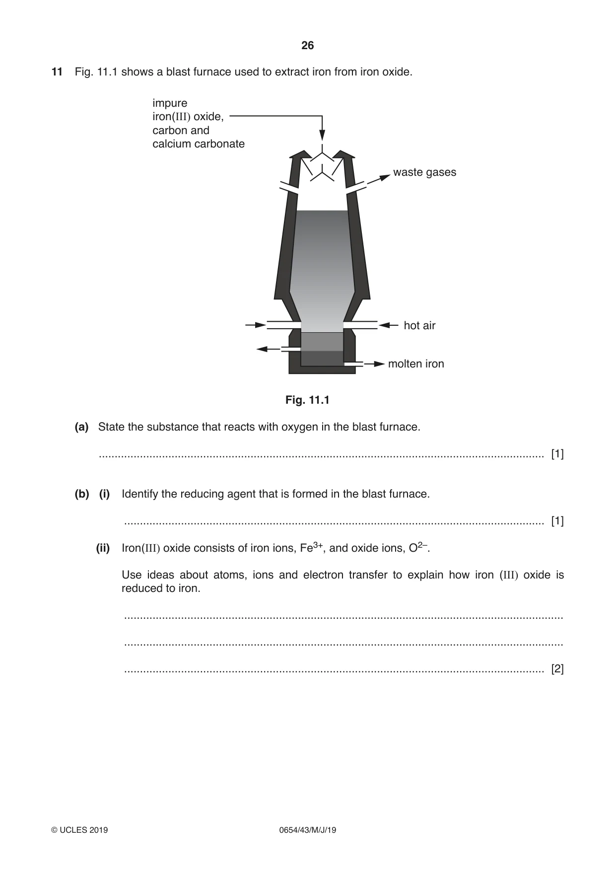 Cambridge IGCSE Sciences - Co-ordinated (Double) 0654 2019 May/June Paper 4 · Variant 3 question paper, page 26 of 32