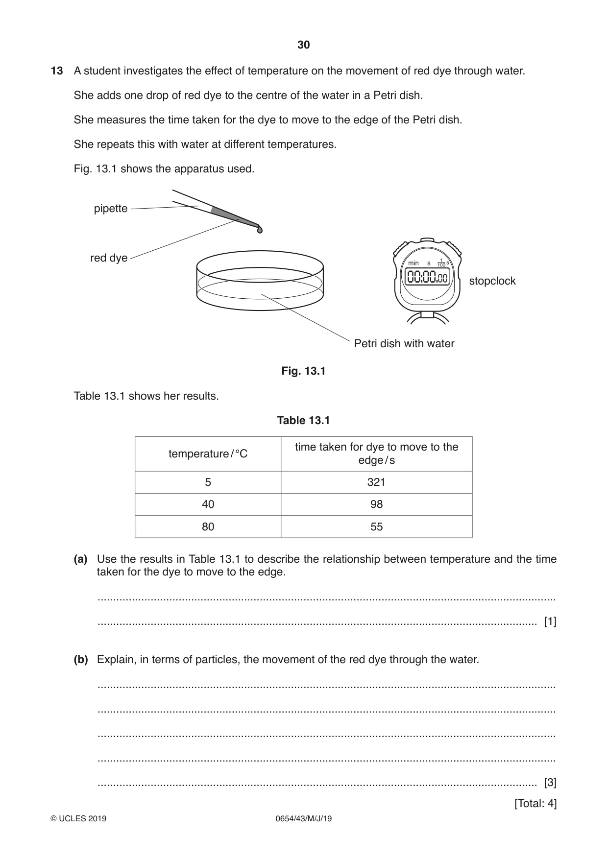 Cambridge IGCSE Sciences - Co-ordinated (Double) 0654 2019 May/June Paper 4 · Variant 3 question paper, page 30 of 32