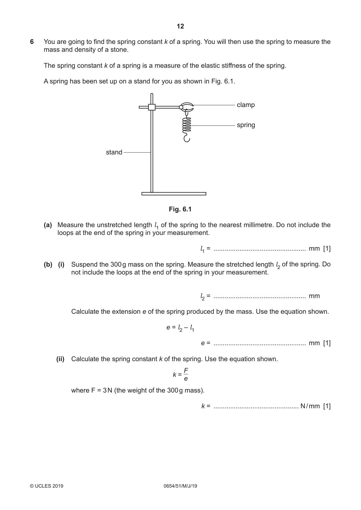 Cambridge IGCSE Sciences - Co-ordinated (Double) 0654 2019 May/June Paper 5 · Variant 1 question paper, page 12 of 16