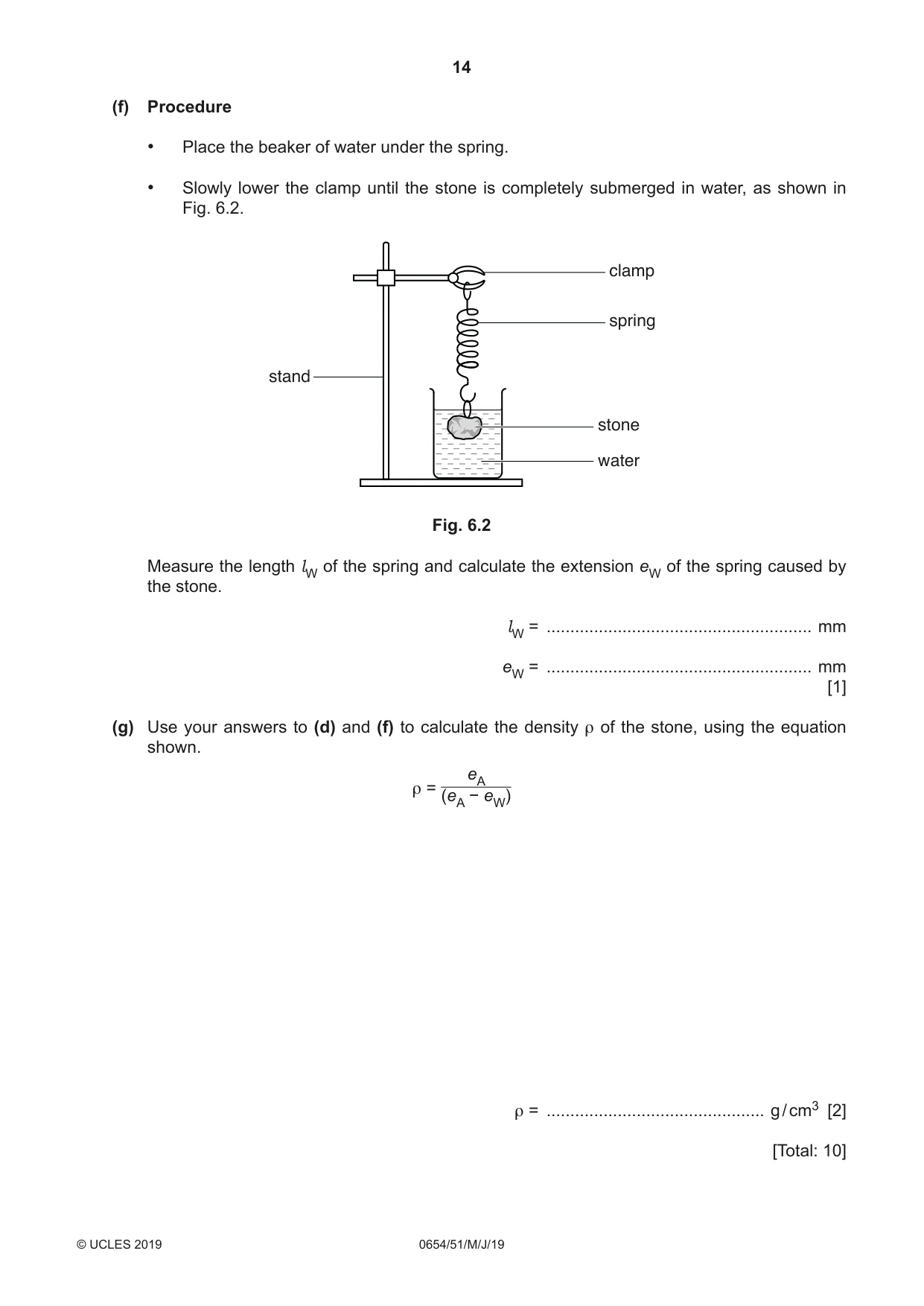 Cambridge IGCSE Sciences - Co-ordinated (Double) 0654 2019 May/June Paper 5 · Variant 1 question paper, page 14 of 16