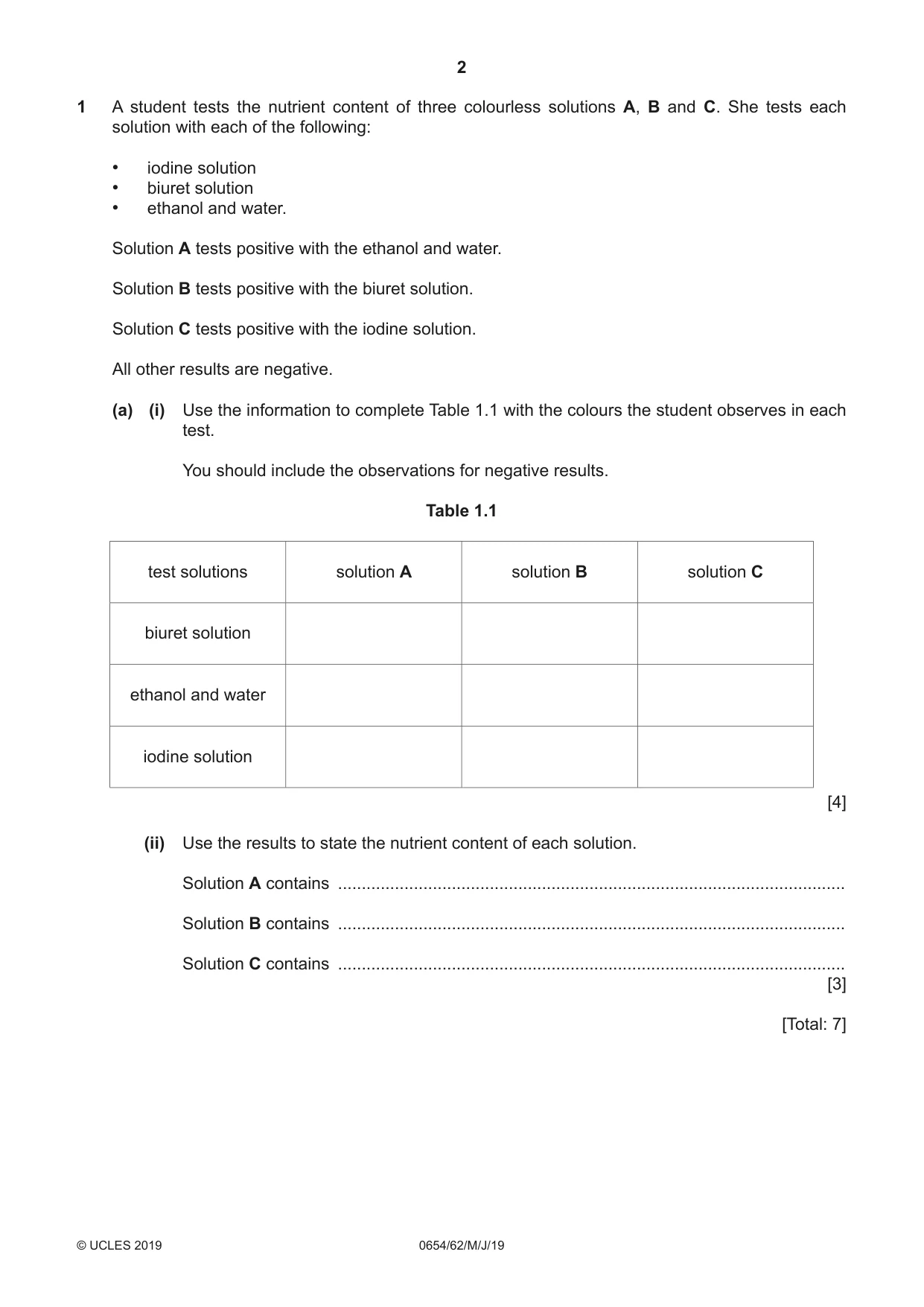 Cambridge IGCSE Sciences - Co-ordinated (Double) 0654 2019 May/June Paper 6 · Variant 2 question paper, page 2 of 20