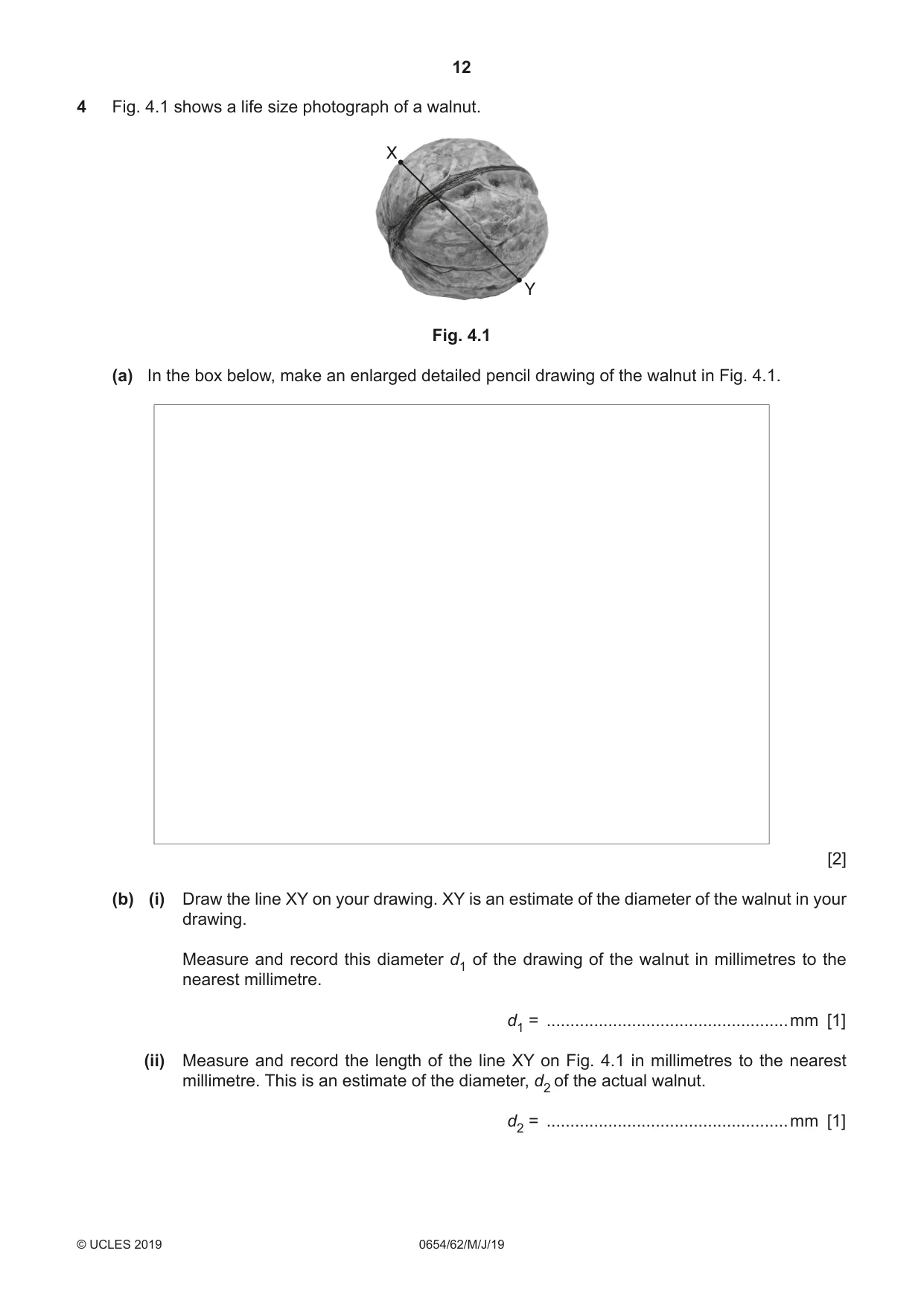 Cambridge IGCSE Sciences - Co-ordinated (Double) 0654 2019 May/June Paper 6 · Variant 2 question paper, page 12 of 20
