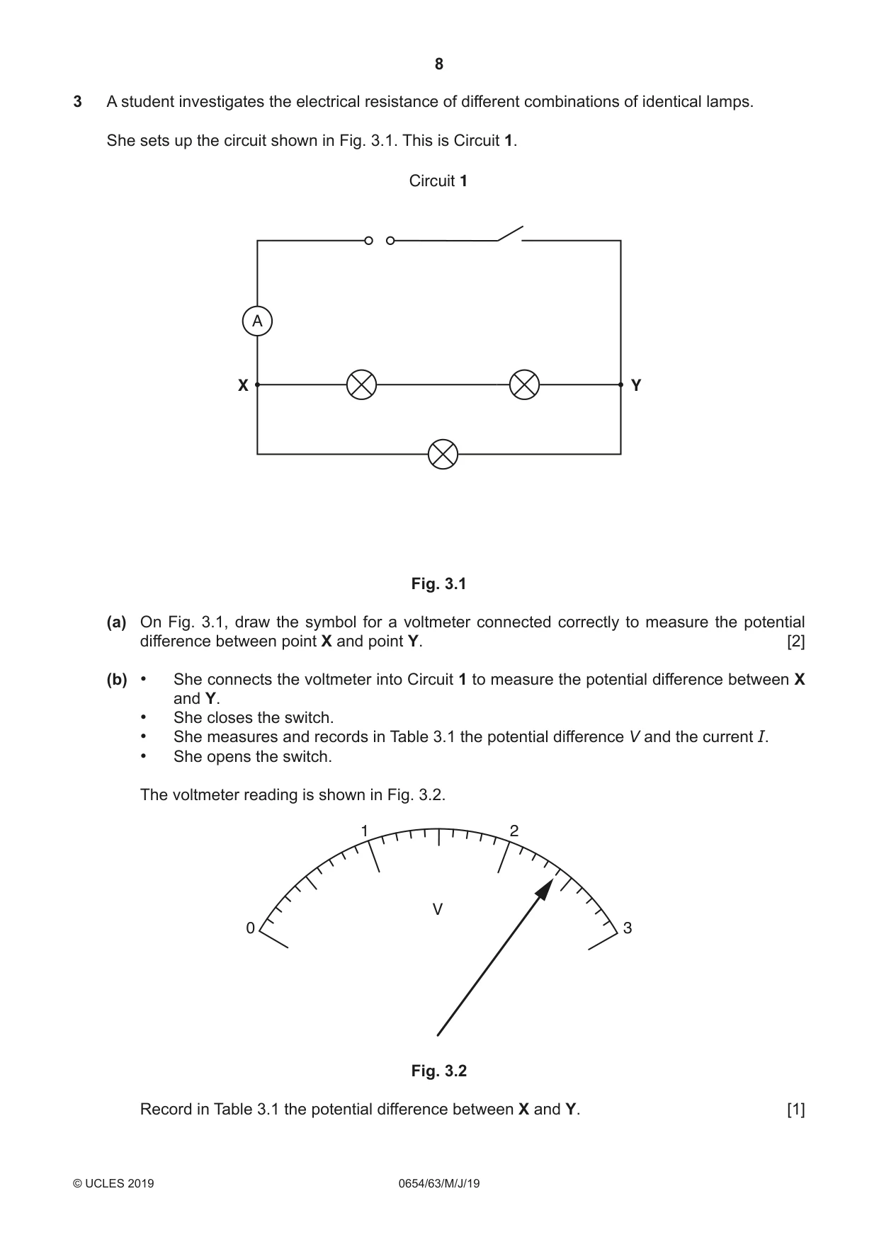 Cambridge IGCSE Sciences - Co-ordinated (Double) 0654 2019 May/June Paper 6 · Variant 3 question paper, page 8 of 20