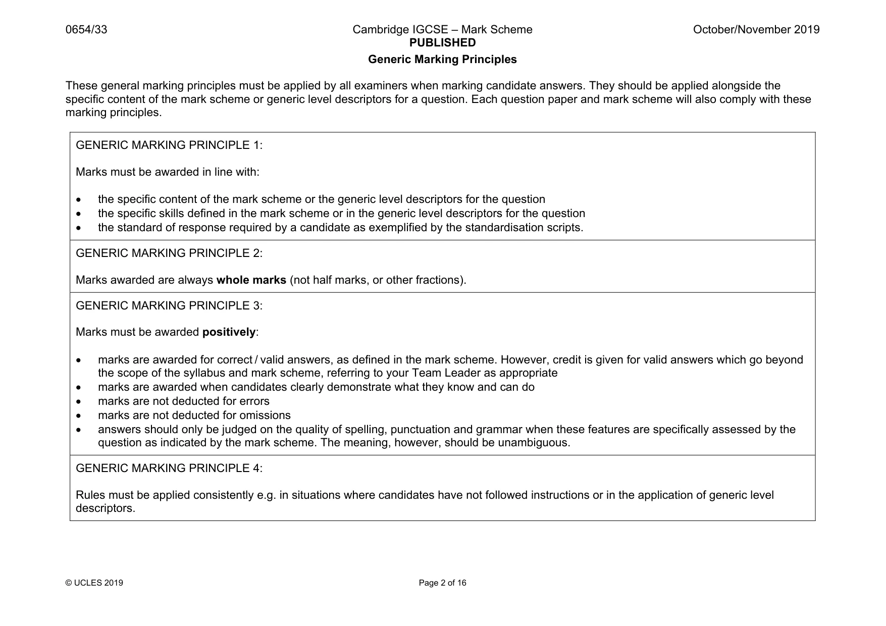 Mark scheme, page 2 of 16