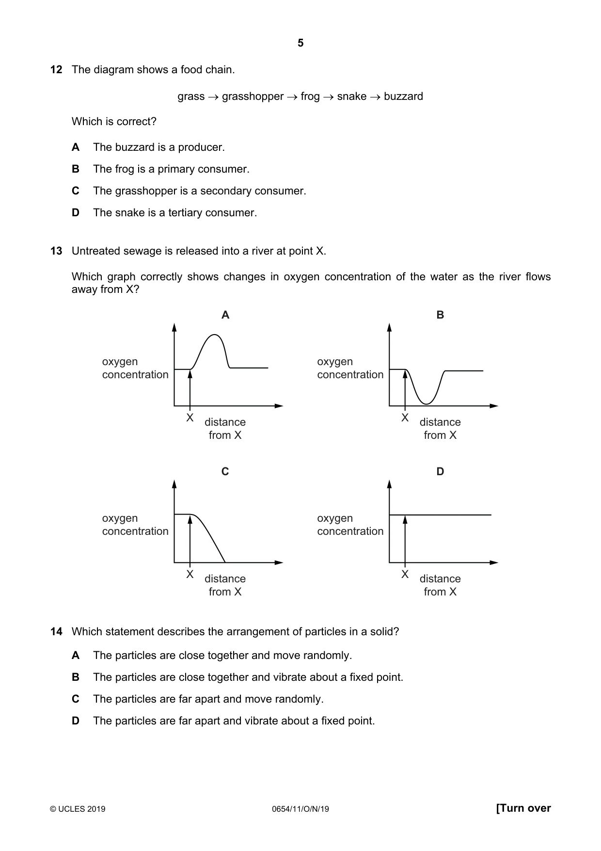 Cambridge IGCSE Sciences - Co-ordinated (Double) 0654 2019 Oct/Nov Paper 1 · Variant 1 question paper, page 5 of 16