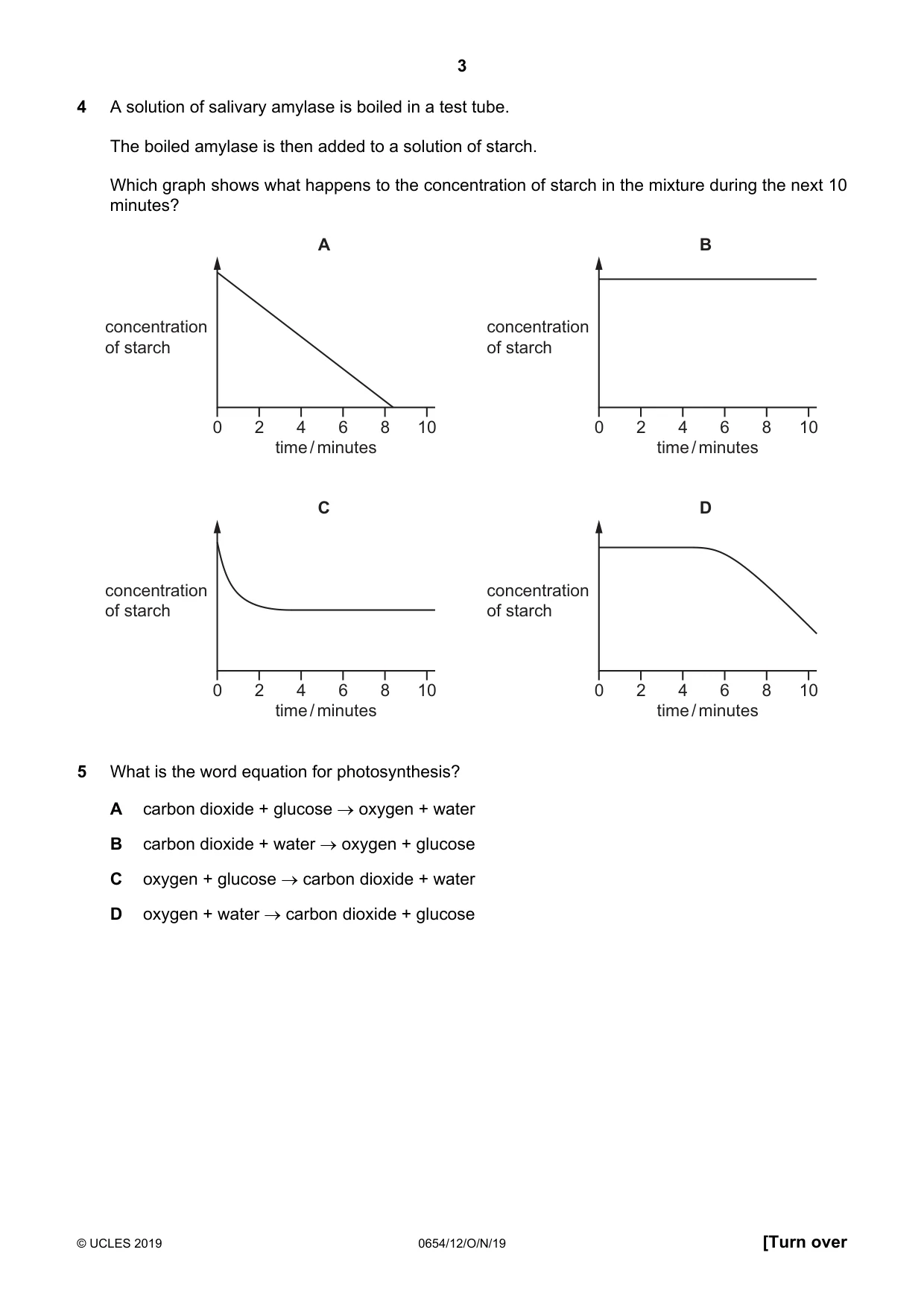 Cambridge IGCSE Sciences - Co-ordinated (Double) 0654 2019 Oct/Nov Paper 1 · Variant 2 question paper, page 3 of 16
