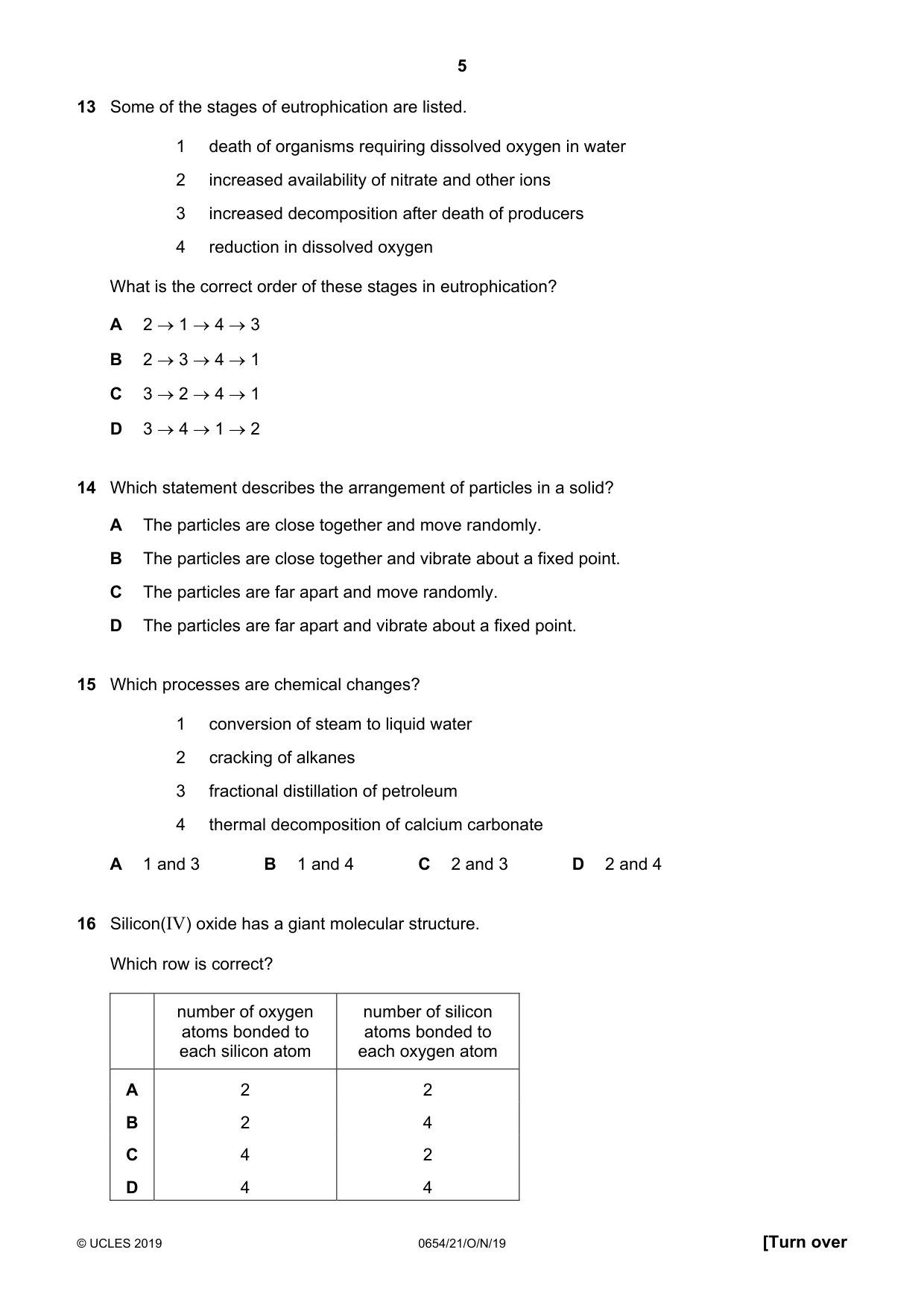 Cambridge IGCSE Sciences - Co-ordinated (Double) 0654 2019 Oct/Nov Paper 2 · Variant 1 question paper, page 5 of 16